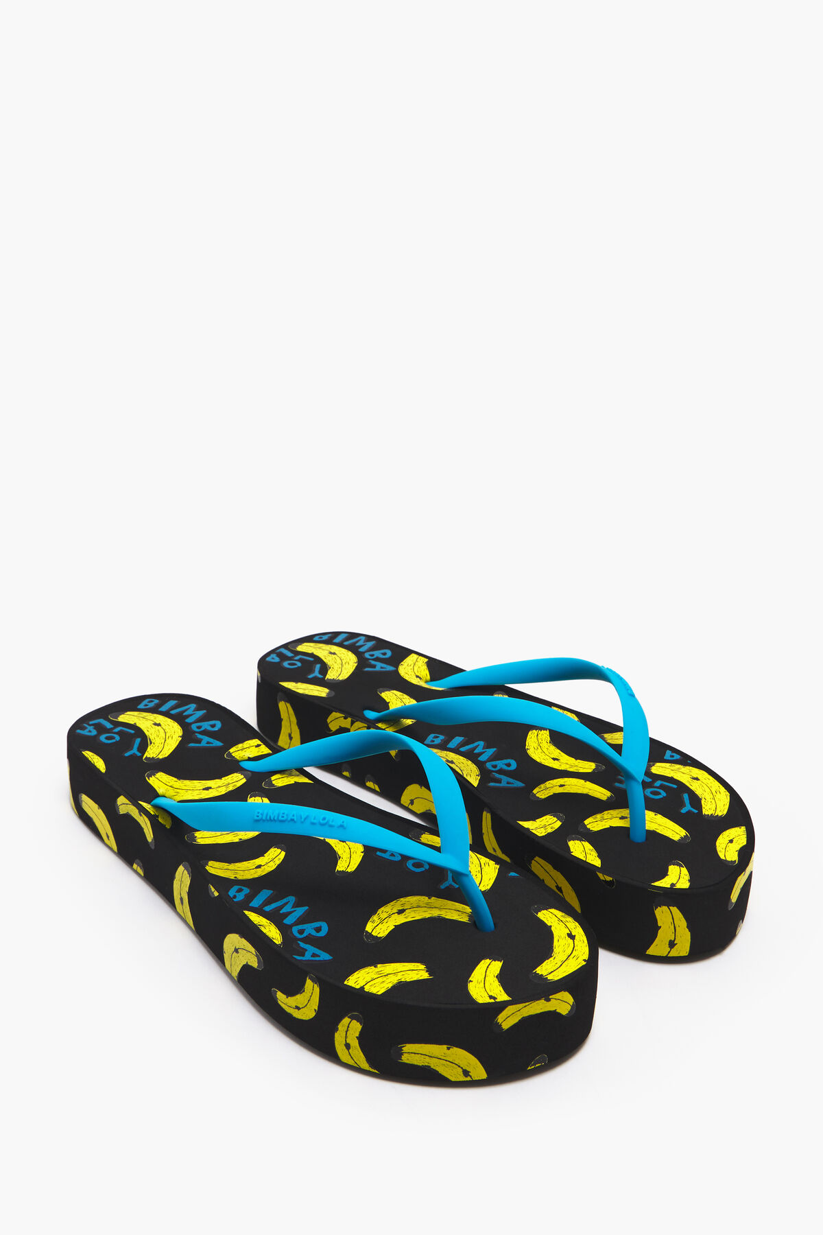 Chancla print Bananas blanca