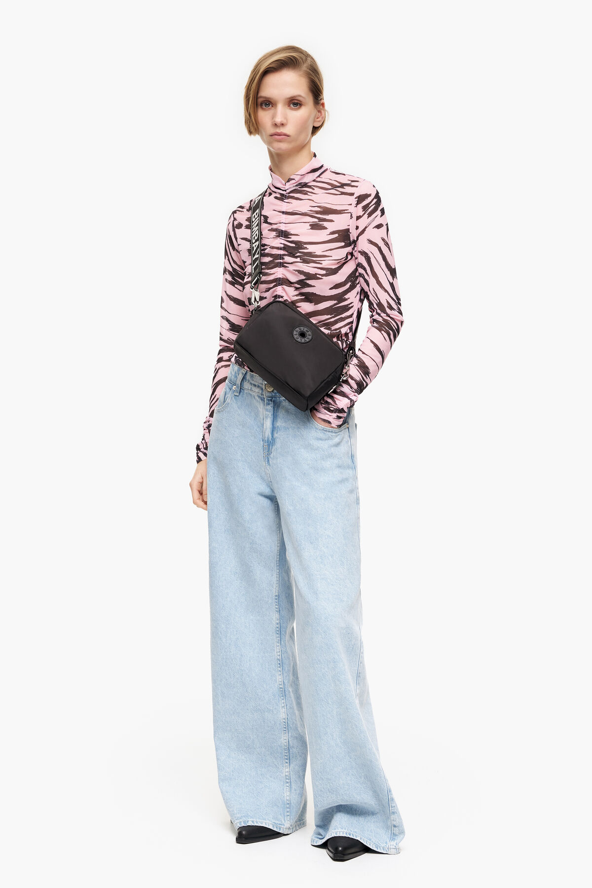 Bolso bandolera S nylon negro