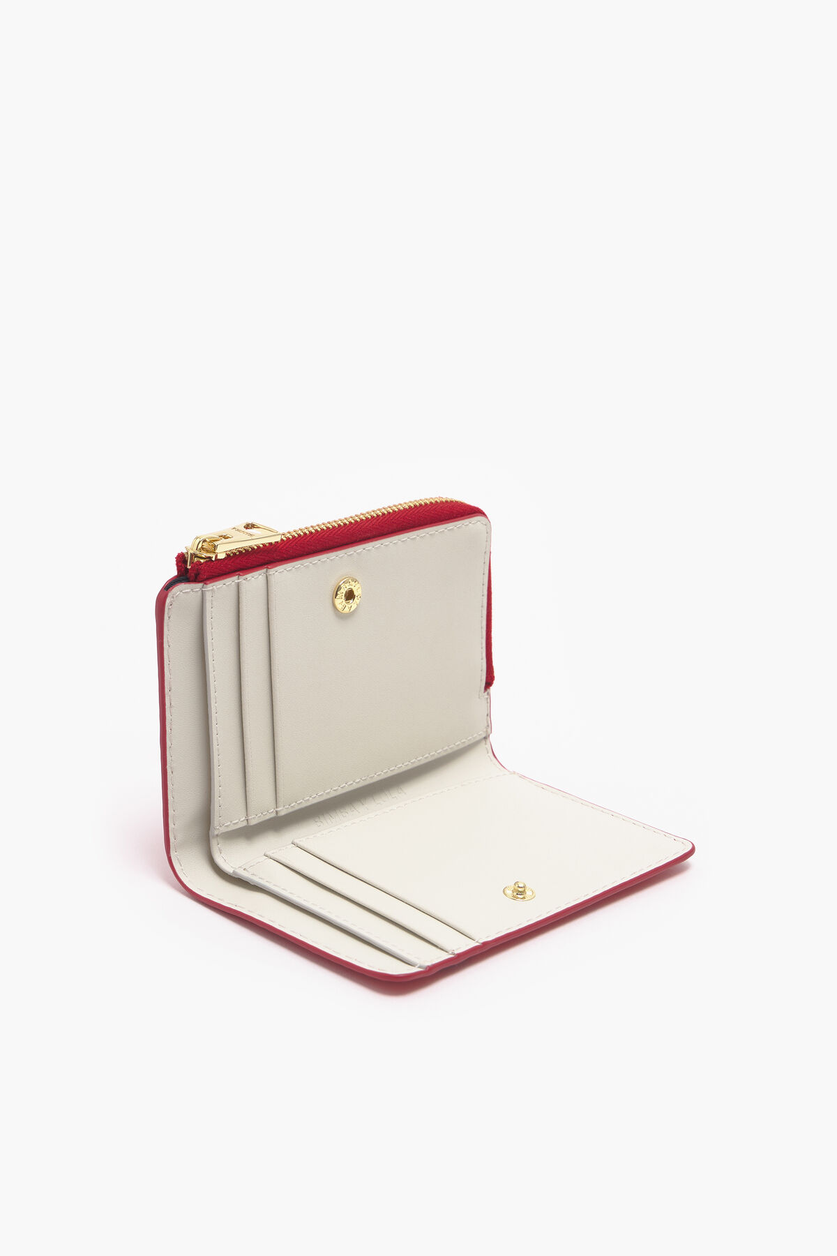 Cartera rectangular piel print Small Hearts roja