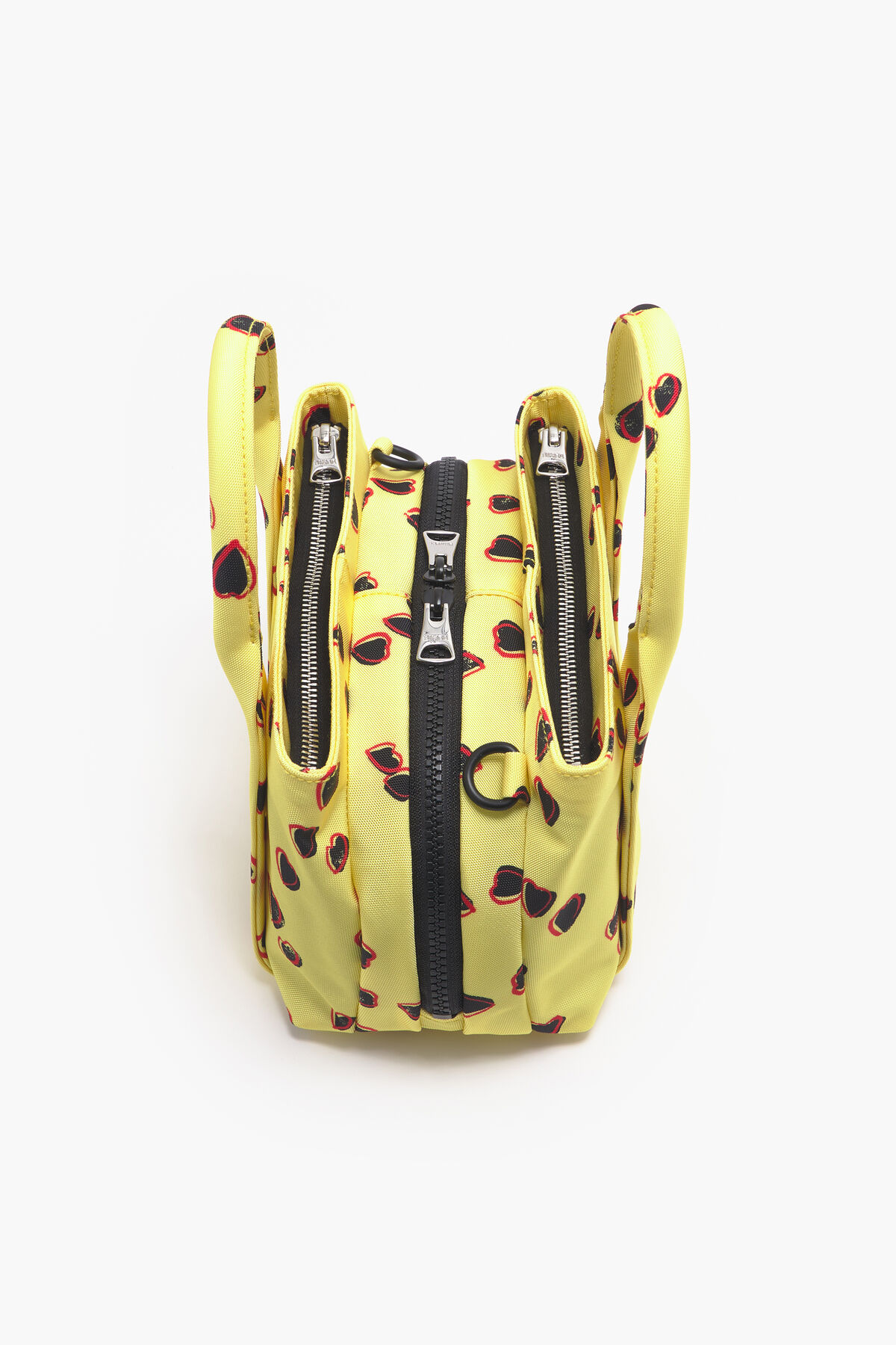 Bolso tote XS nylon print Small Hearts amarillo
