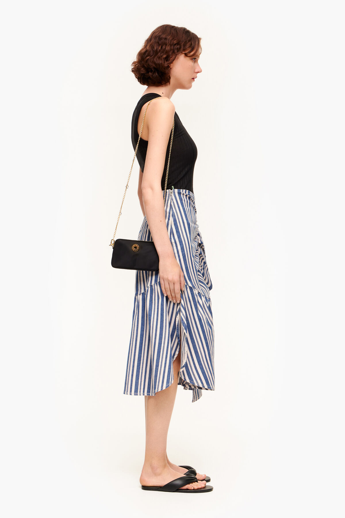 Minibolso rectangular nylon negro