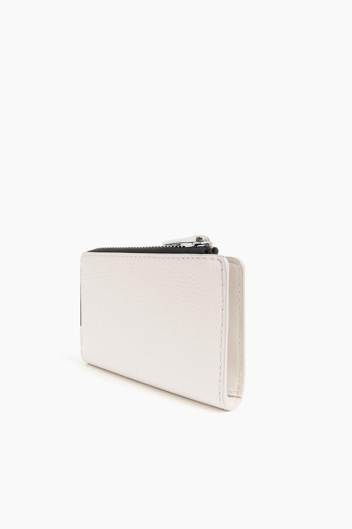 Monedero rectangular piel blanco