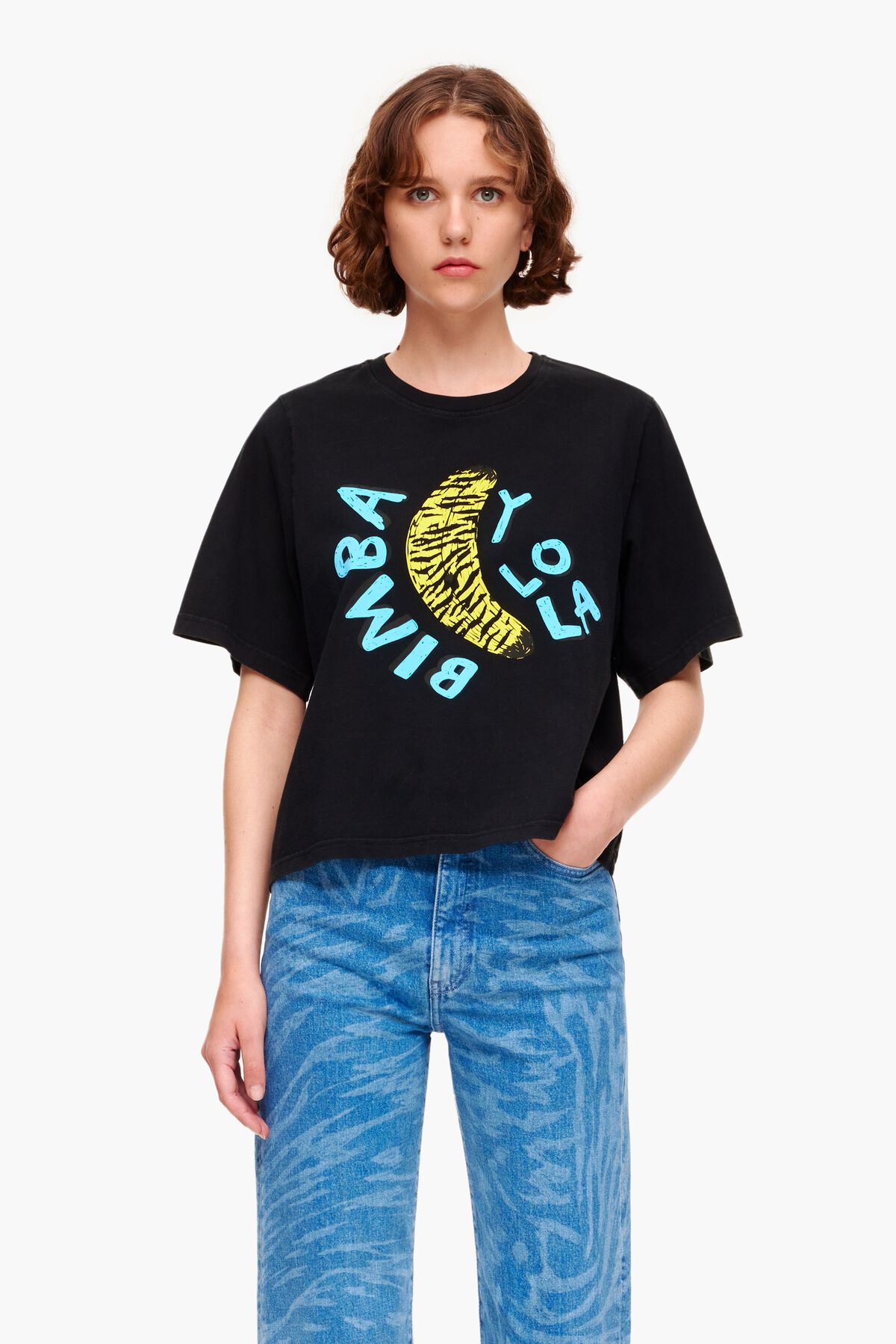Camiseta print Banana negra