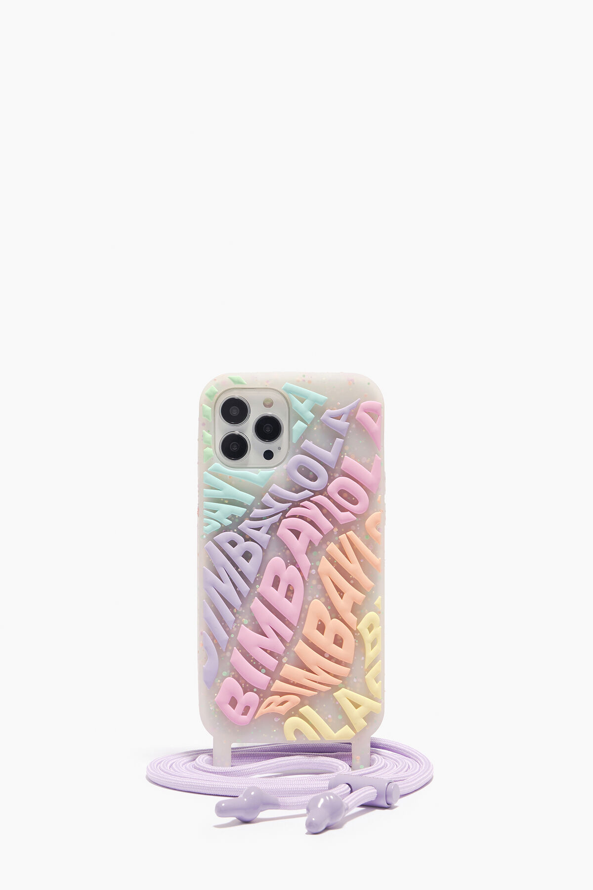 Funda iPhone 14 Pro transparente logo multicolor