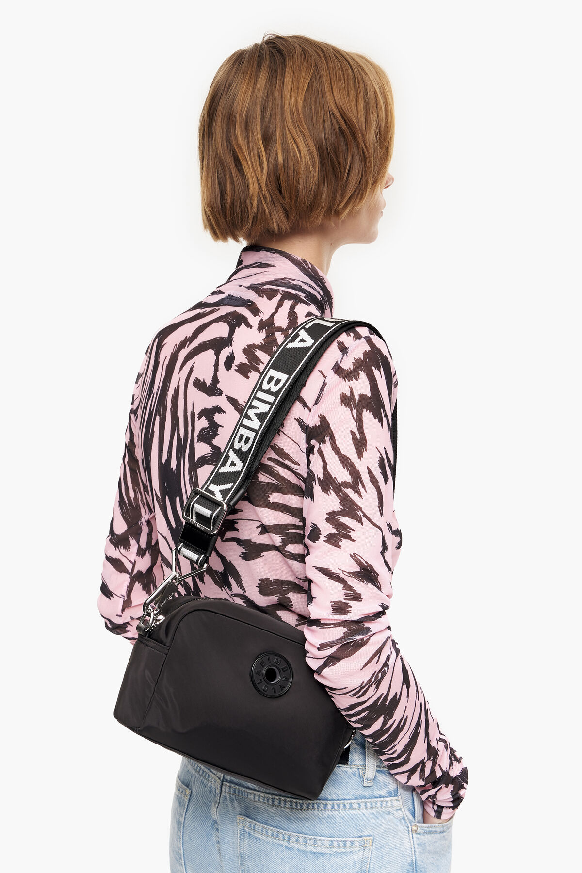 Bolso bandolera S nylon negro