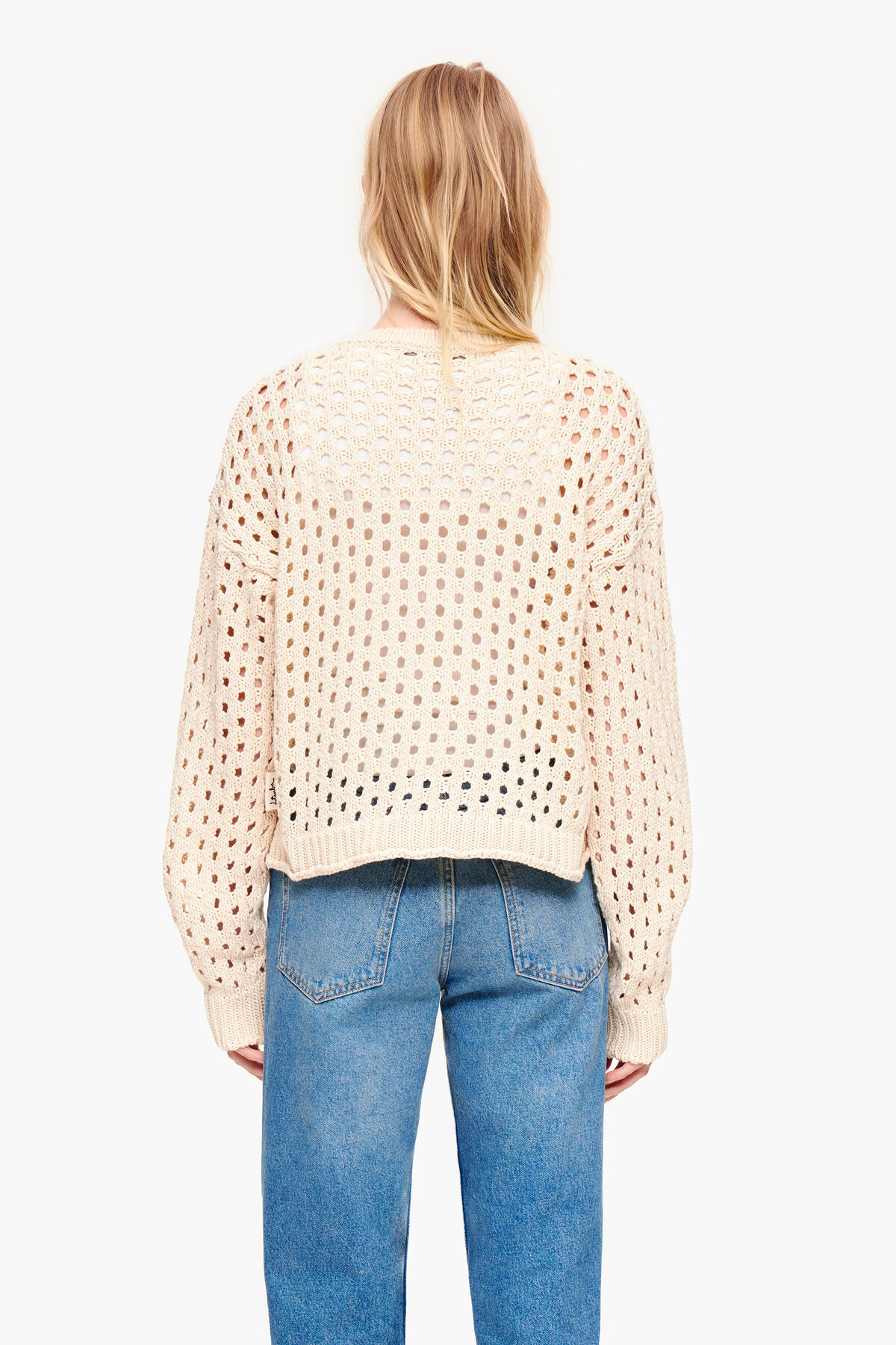 Cárdigan boxy punto negro