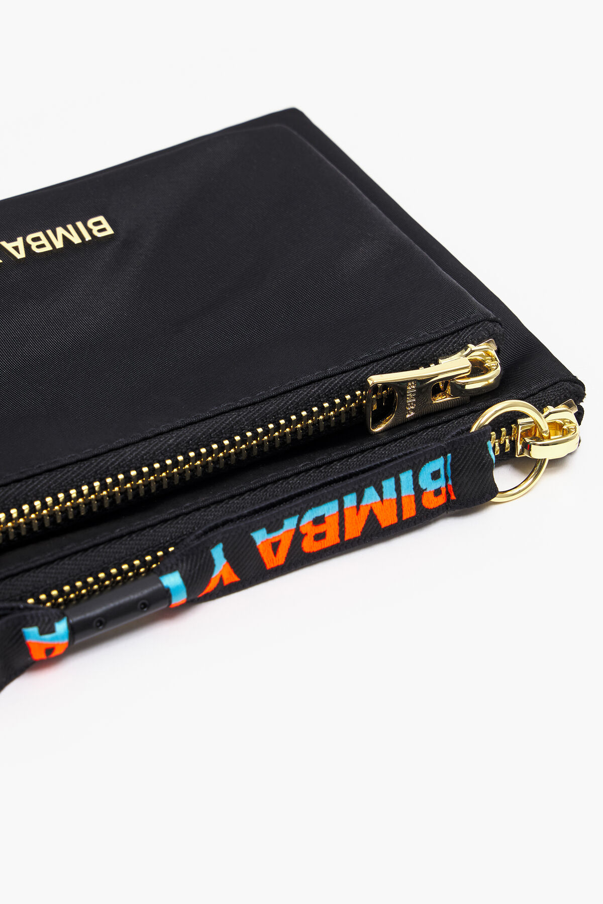 Cartera doble nylon negra