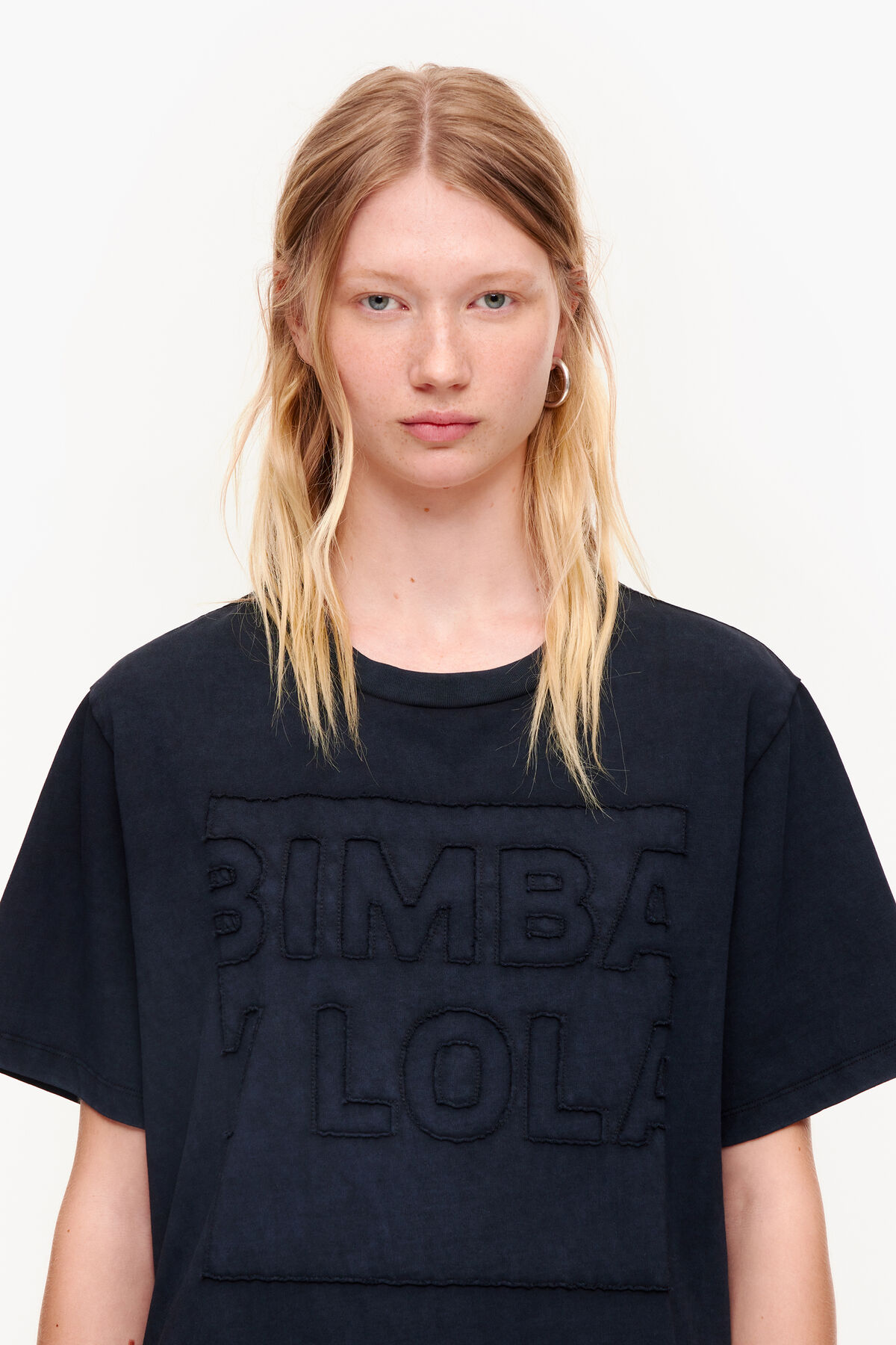 Camiseta algodón logo negra