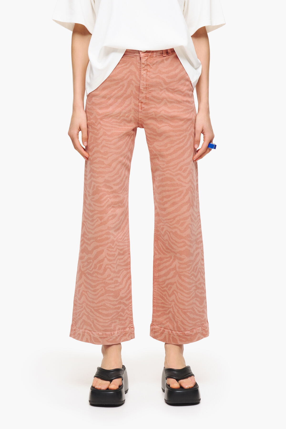 CULOTTE - Vaquero alto print Tiger albaricoque