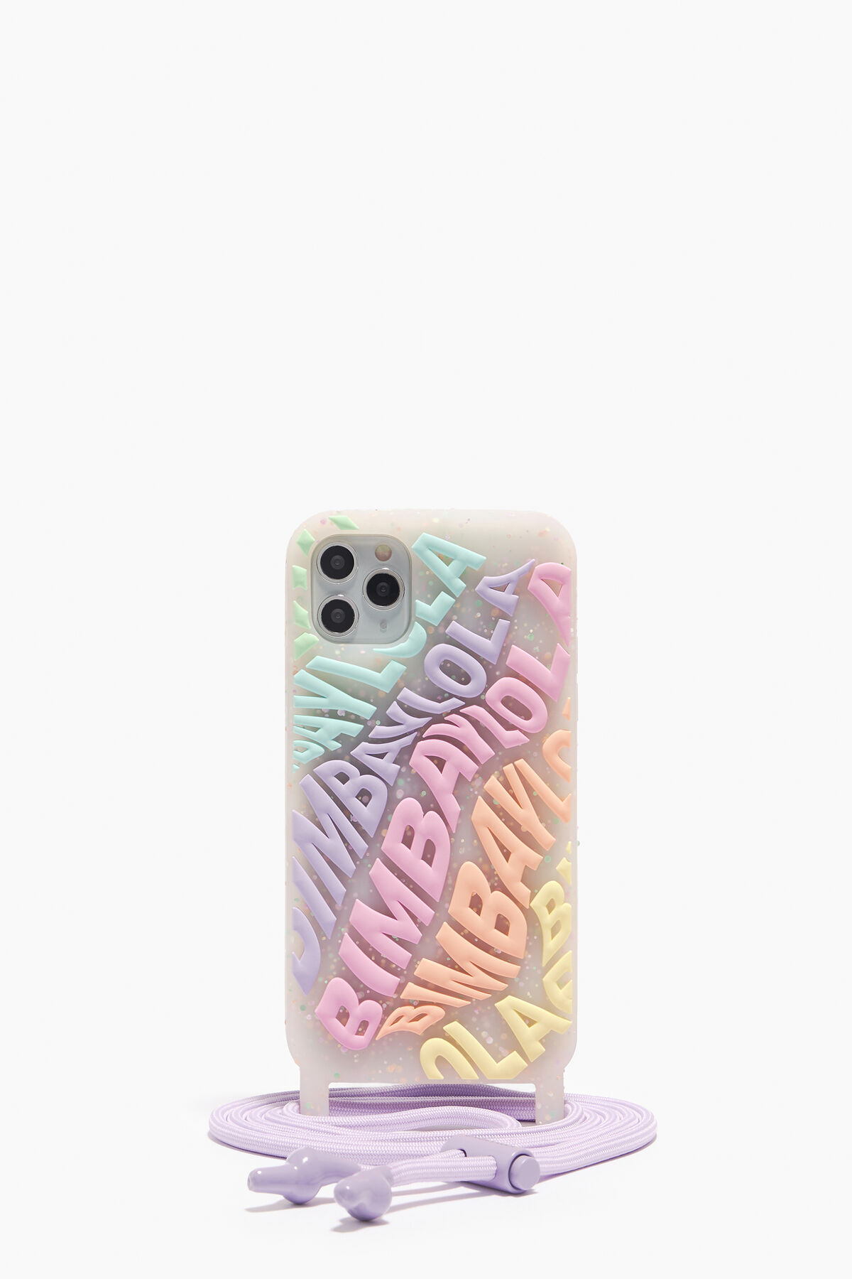 Funda iPhone 11 Pro Max transparente logo multicolor