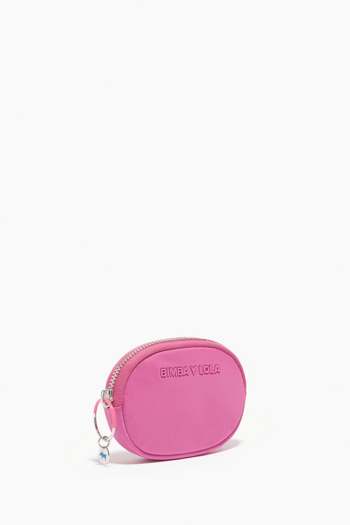 Monedero ovalado nylon rosa