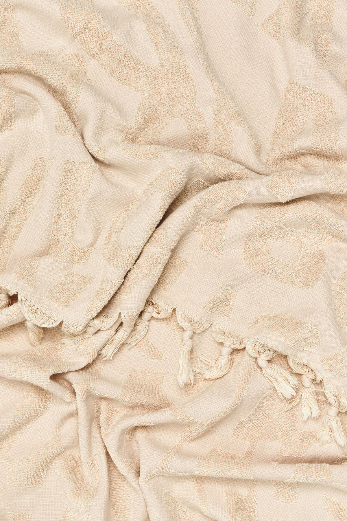 Toalla logo jacquard marfil