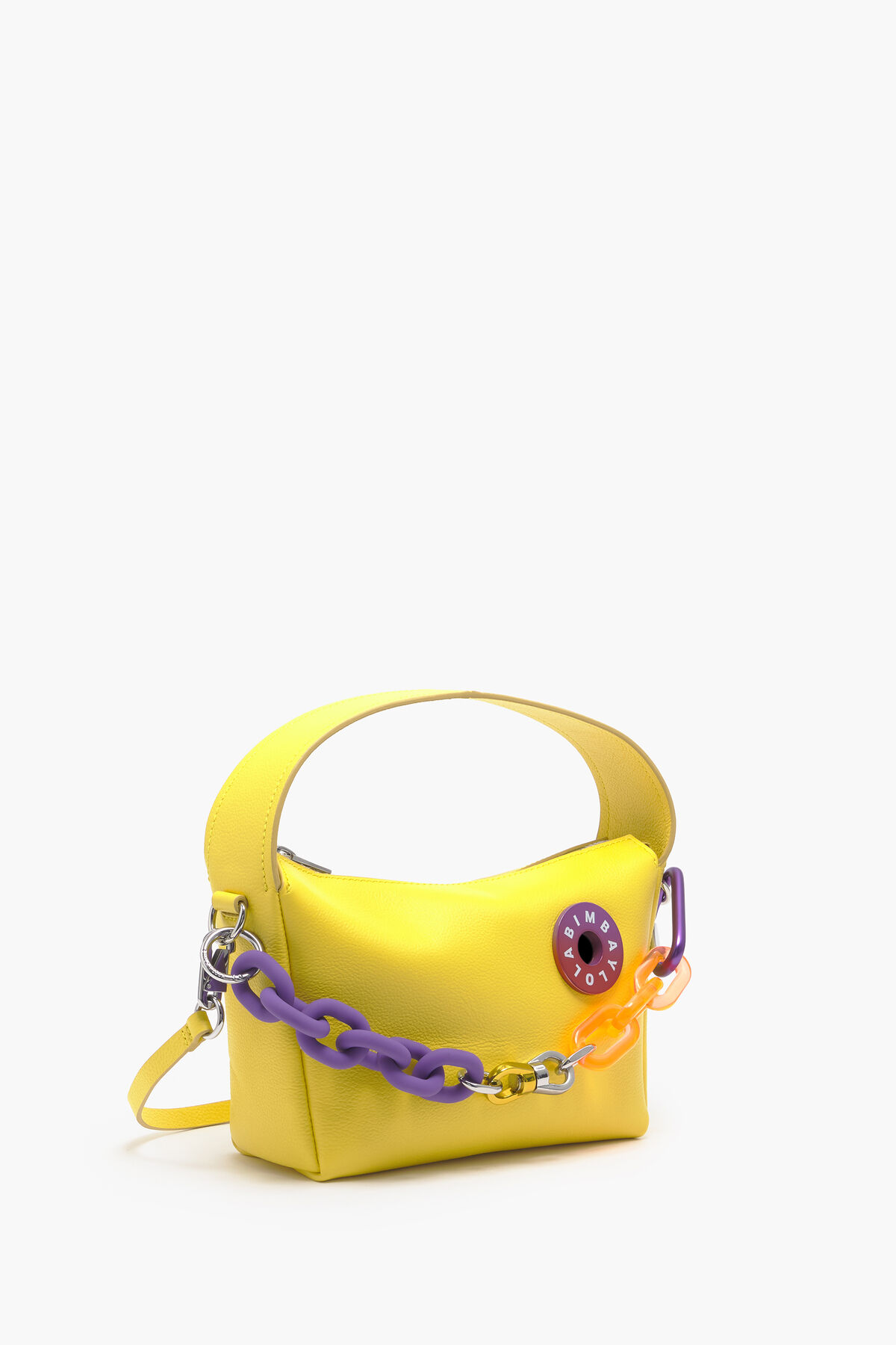 Bolso hobo M piel amarillo