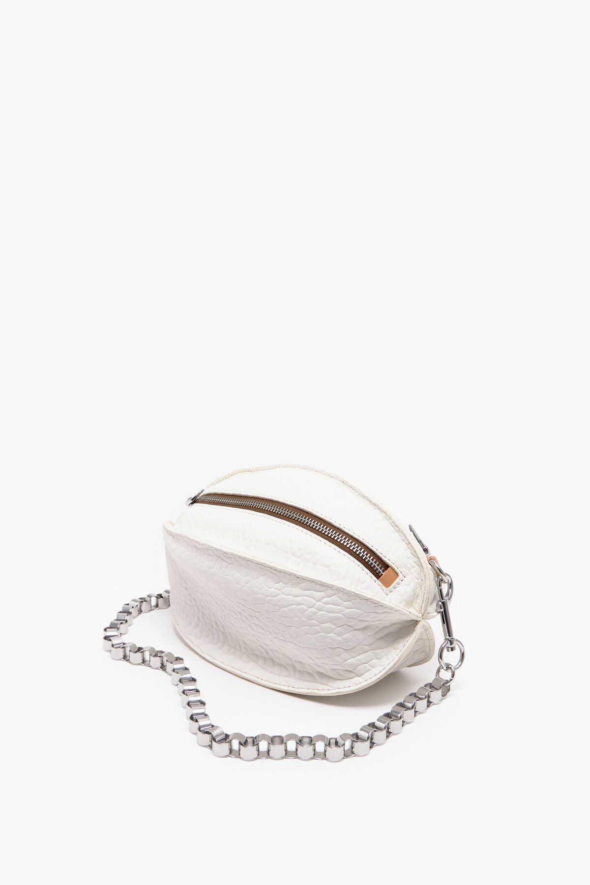 Bolso Pelota S piel blanco