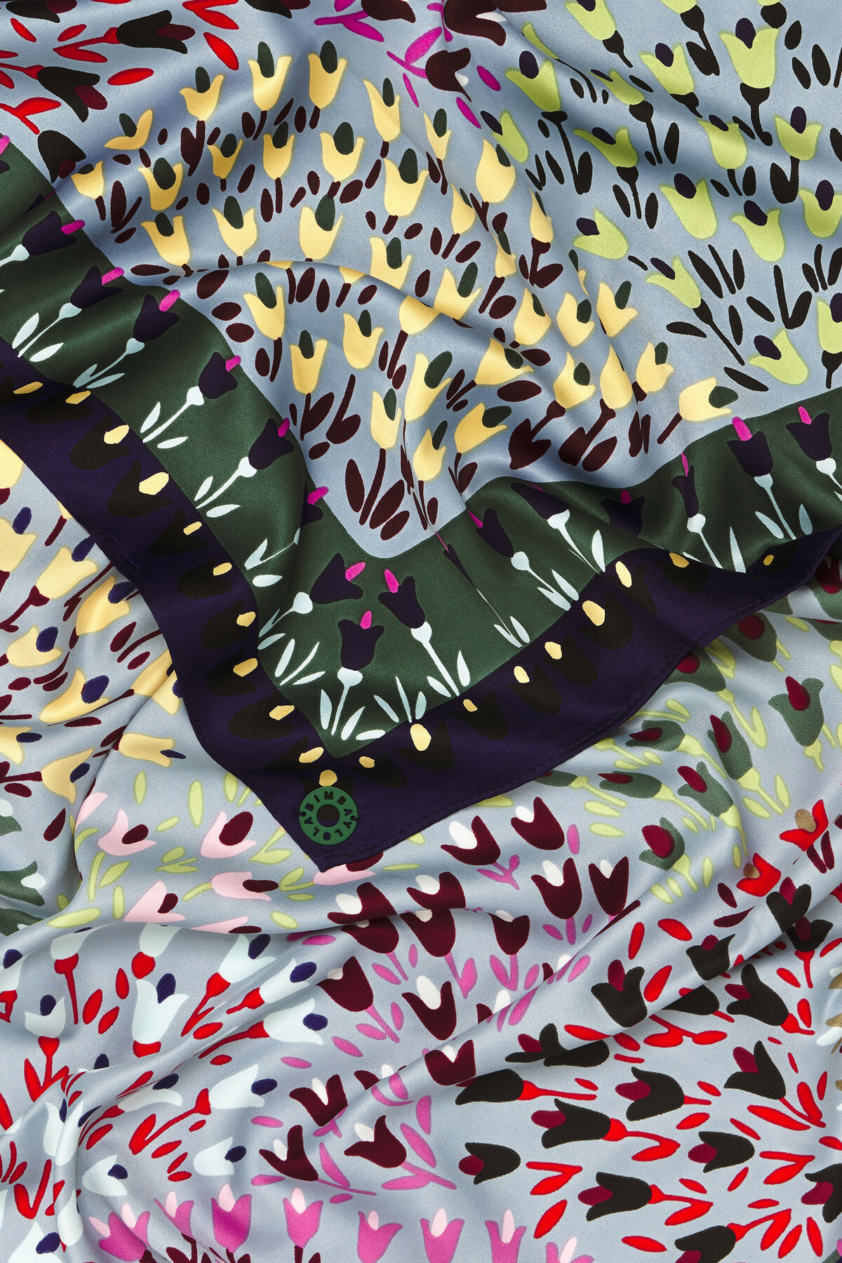 Pañuelo tulipanes azul