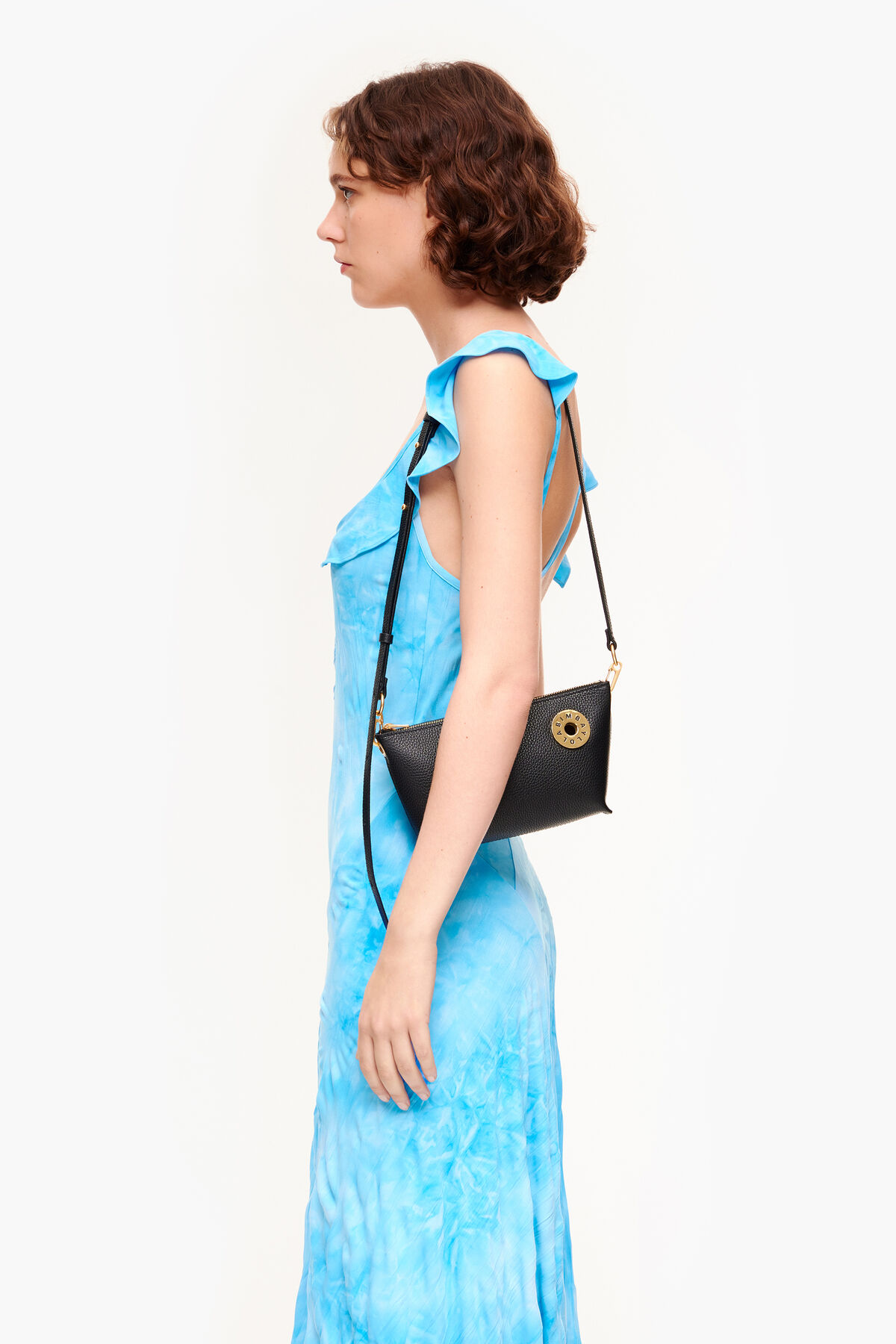 Bolso bandolera XS trapecio piel negro