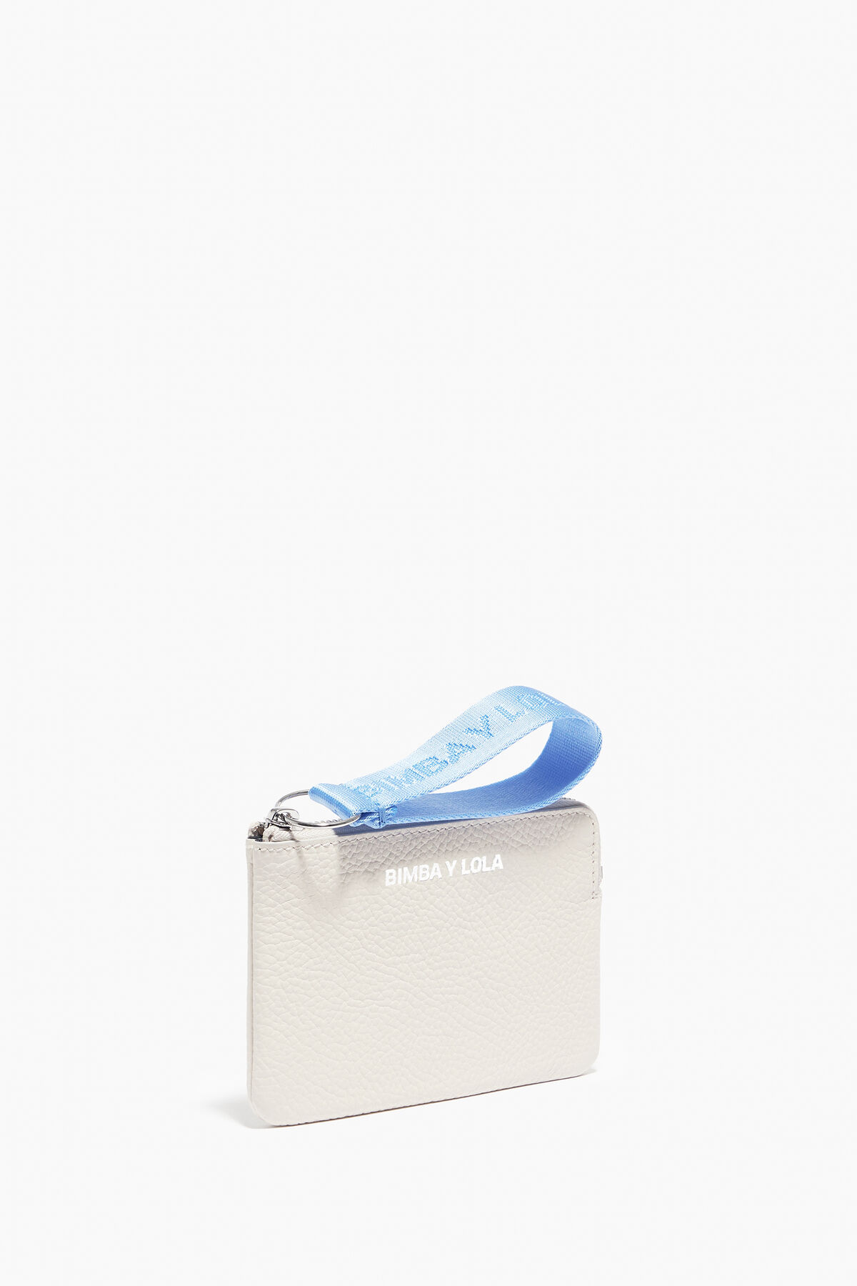 Monedero curvo piel blanco