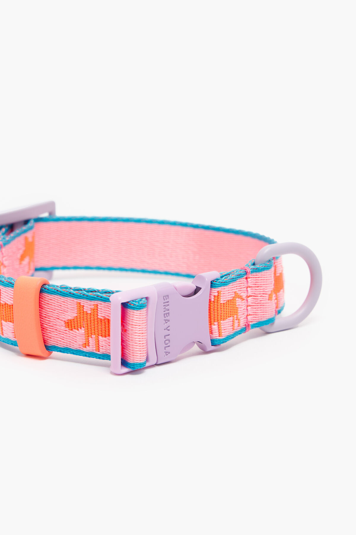 Collar mascota logo Lola rosa