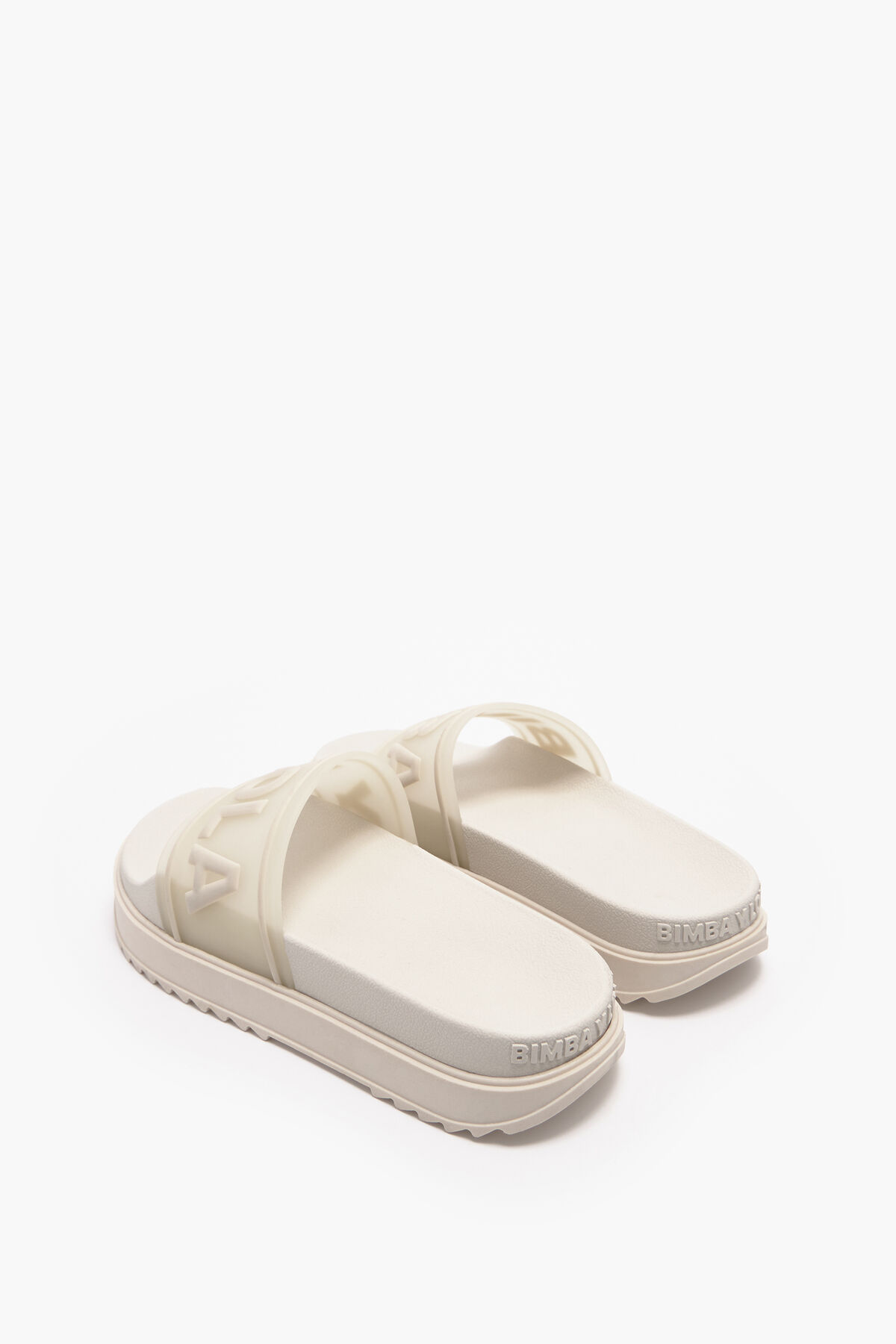 Chancla plataforma logo blanca