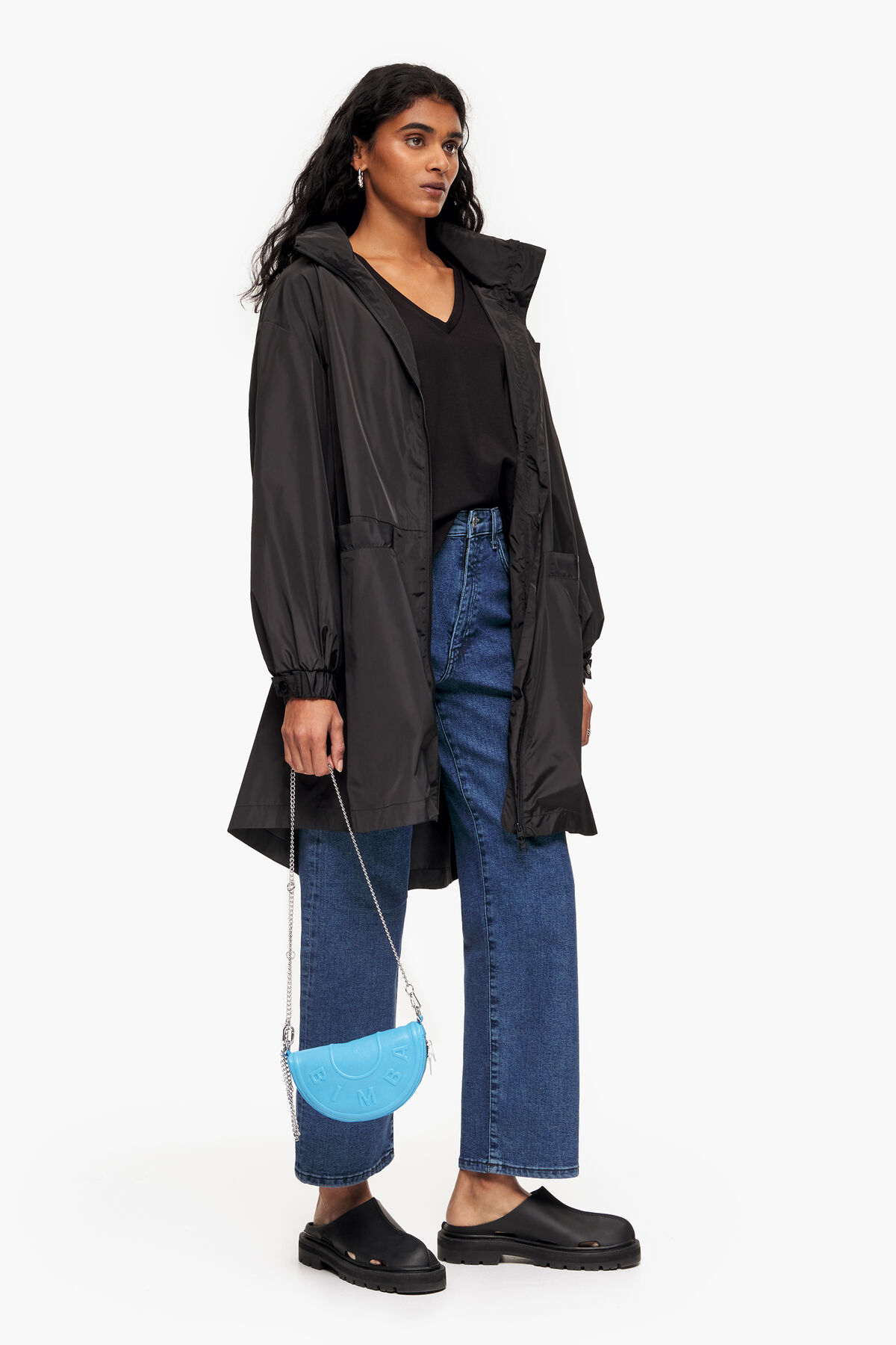 STRAIGHT CROPPED - Vaquero recto azul oscuro