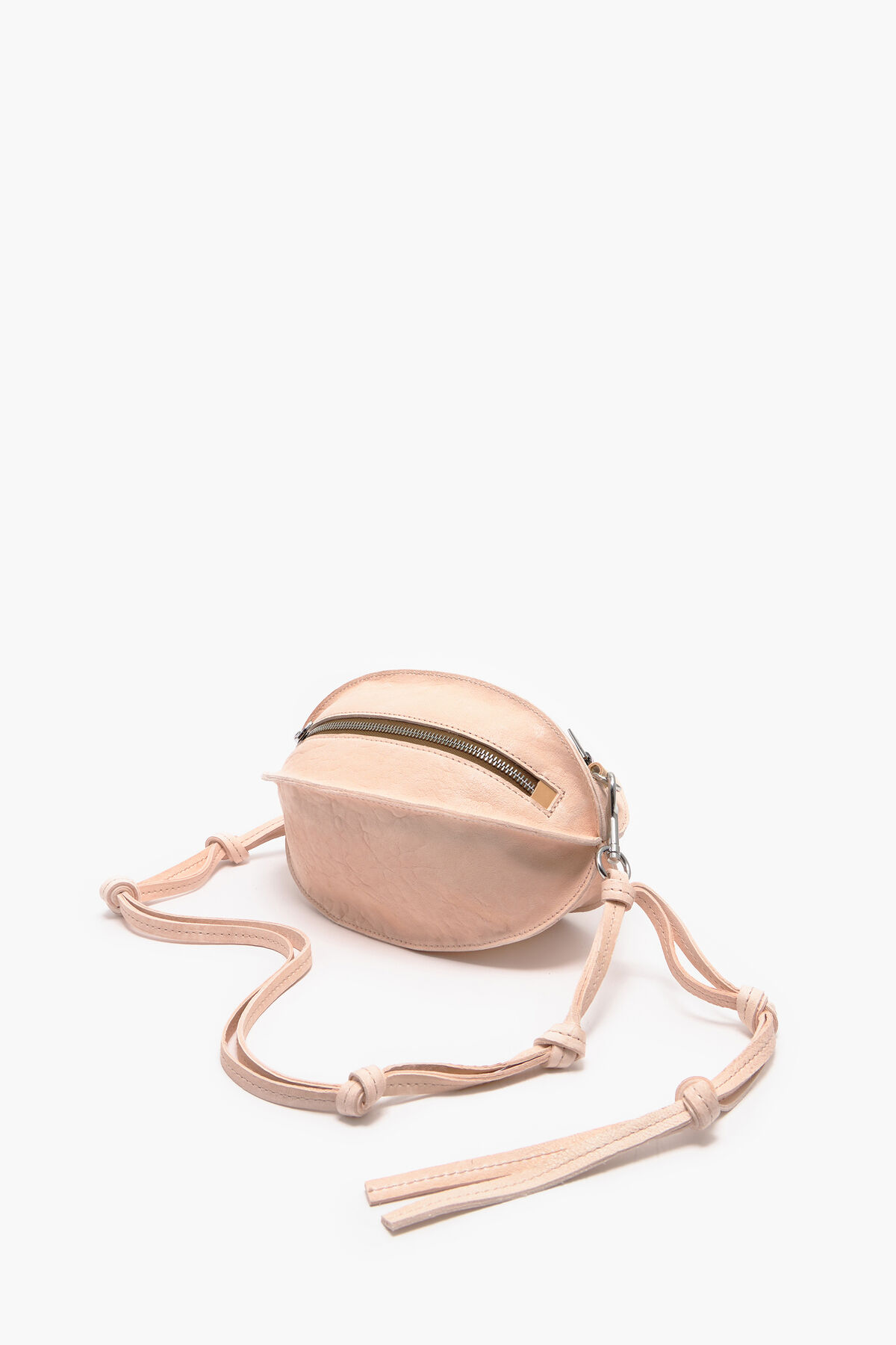 Bolso Pelota S piel rosa claro