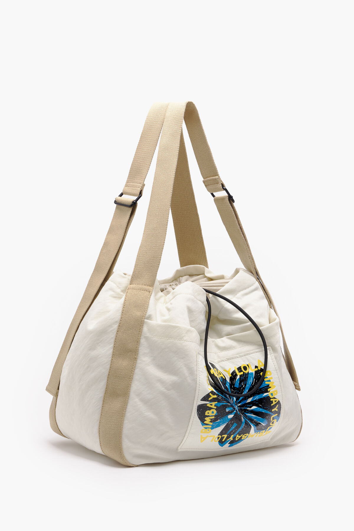 Bolso saca L nylon estampado piedra