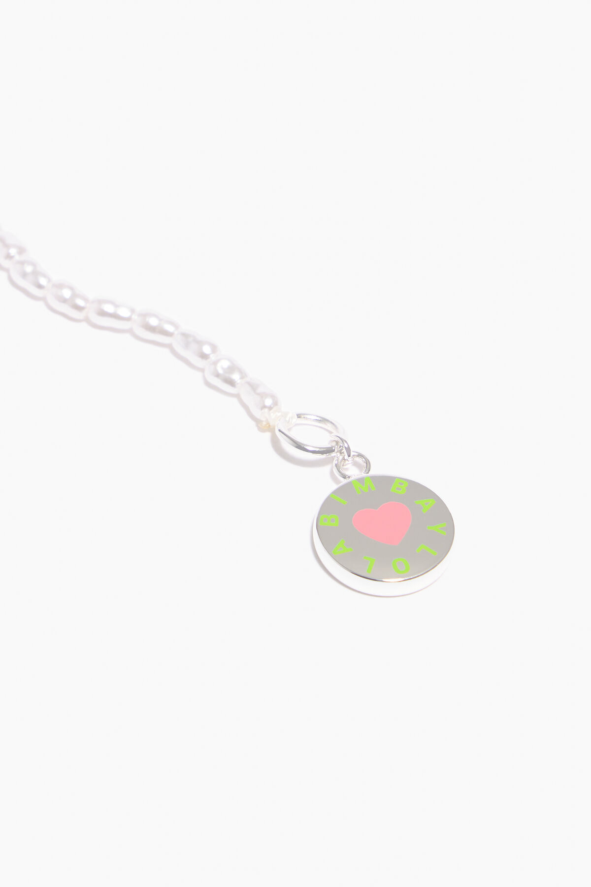 Collar perlas logo rosa