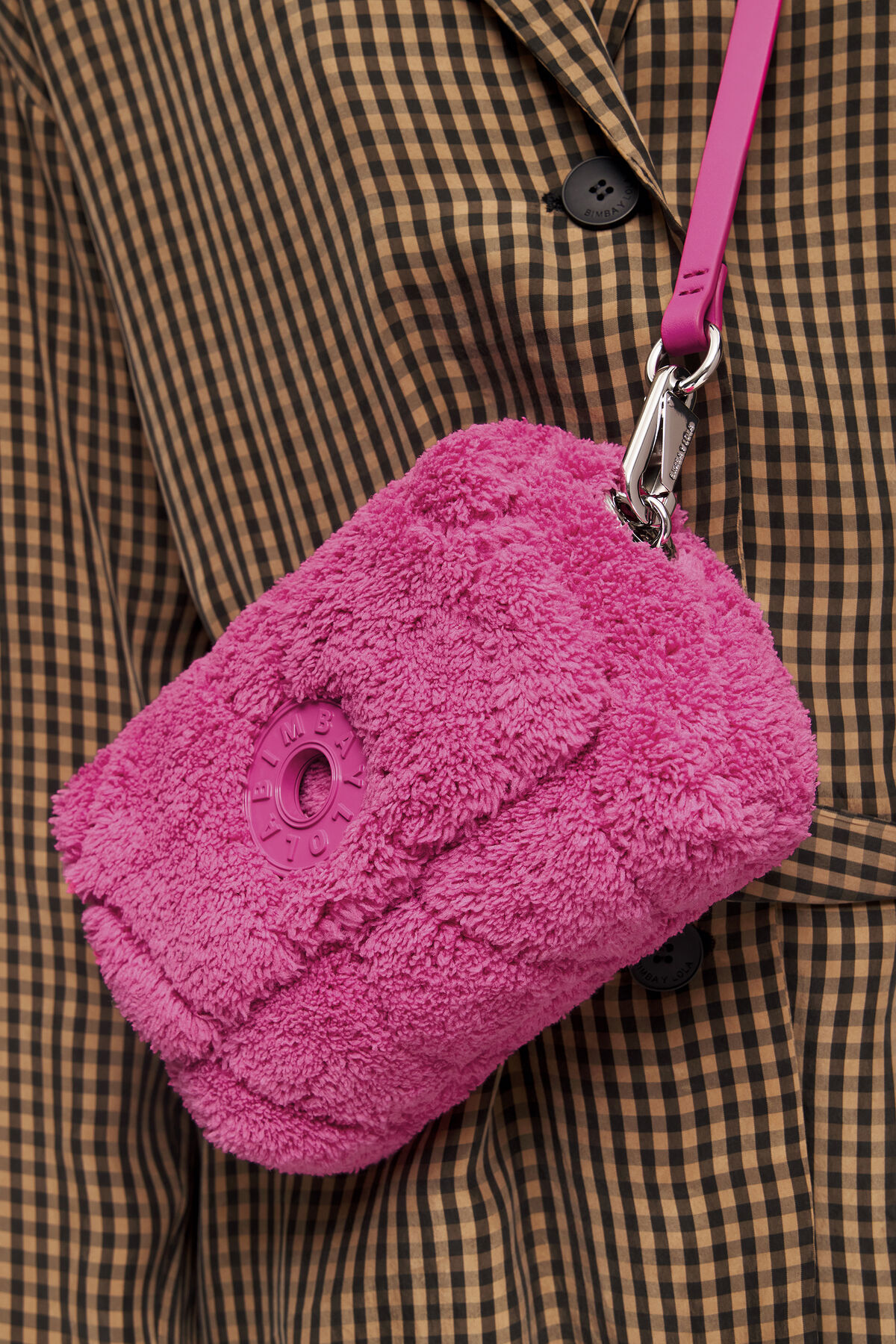 Bolso bandolera XS tejido rosa