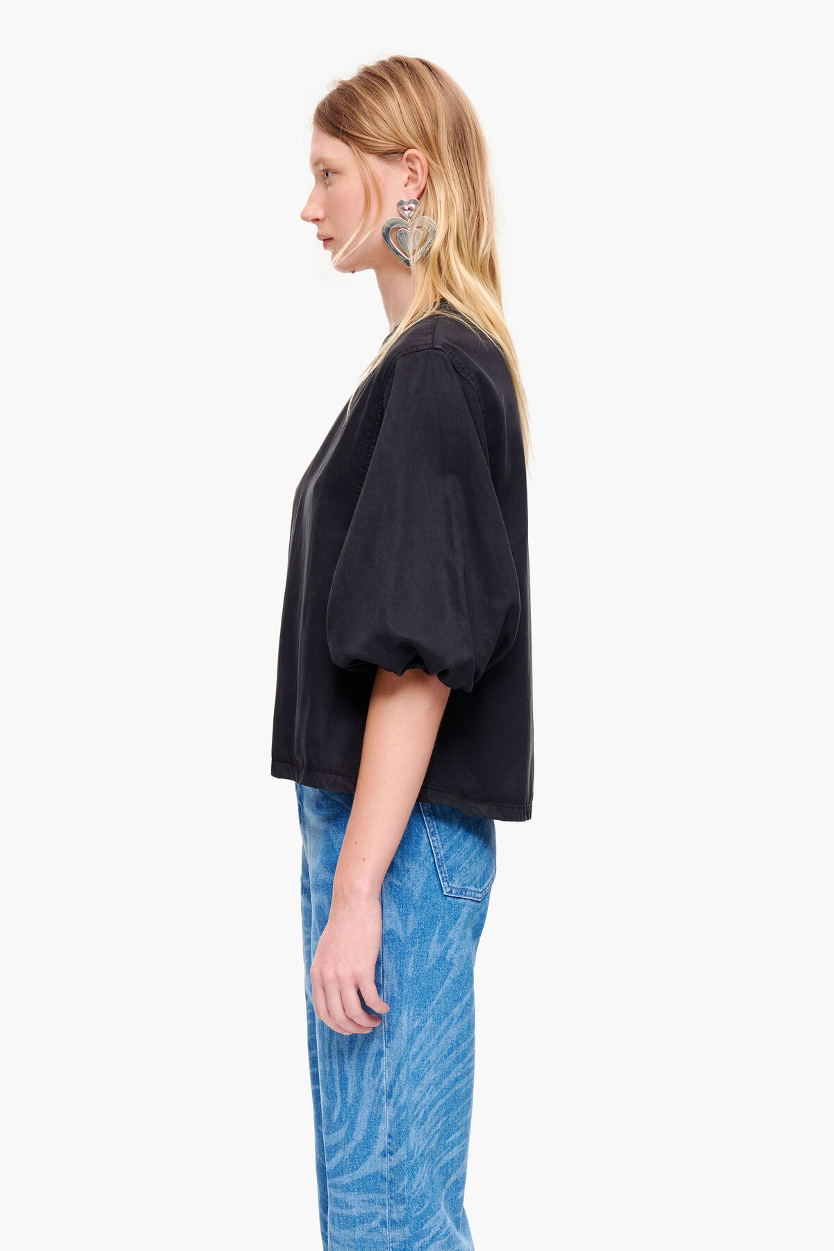 Camisa denim negro lavado