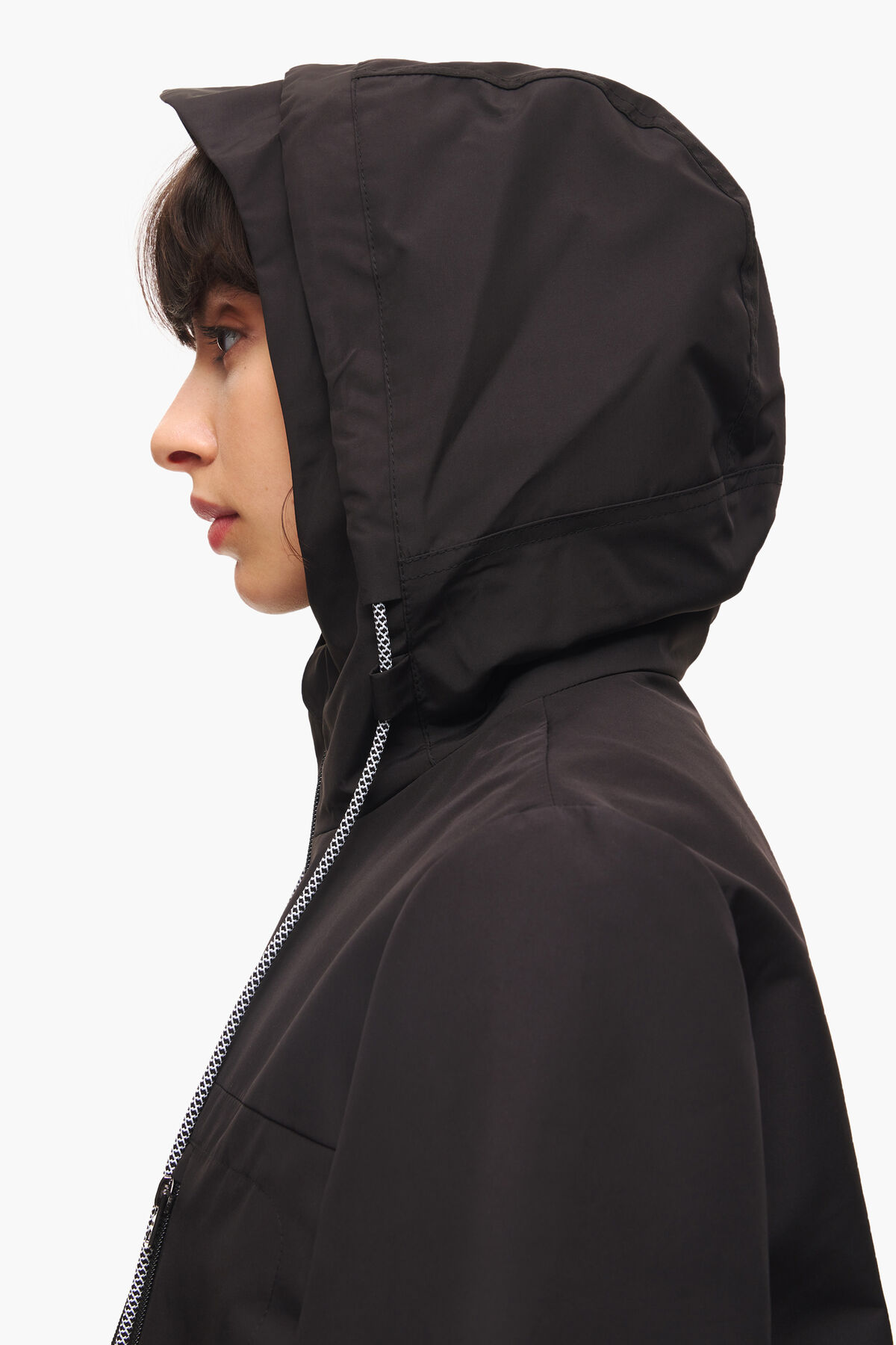 Gabardina evasé negra