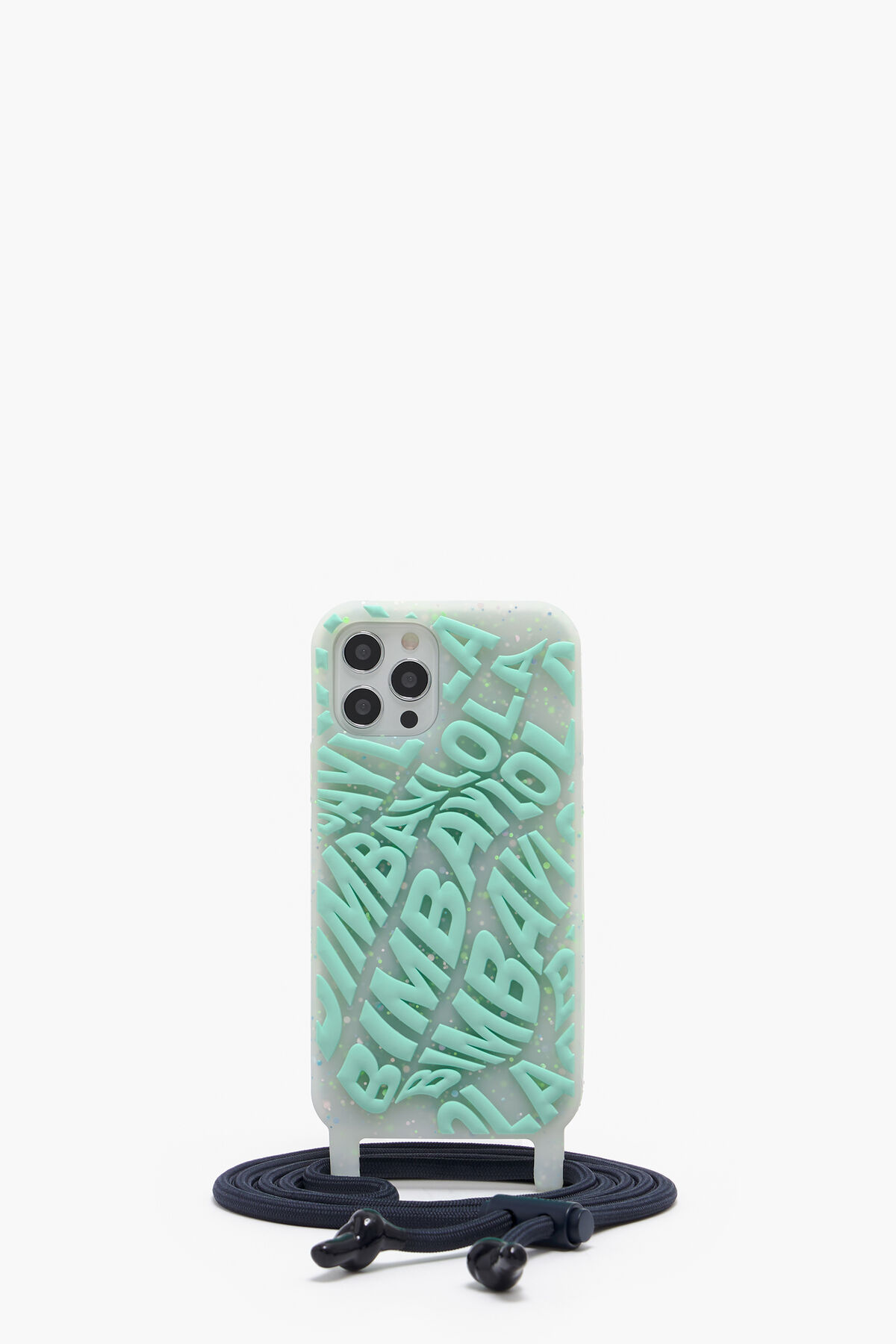 Funda iPhone 12/12 Pro transparente logo aguamarina