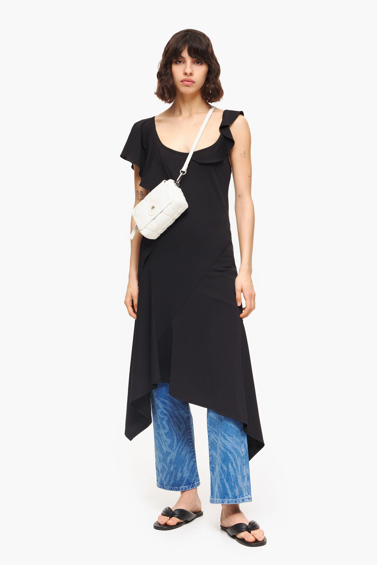 Bolso bandolera XS nylon hueso