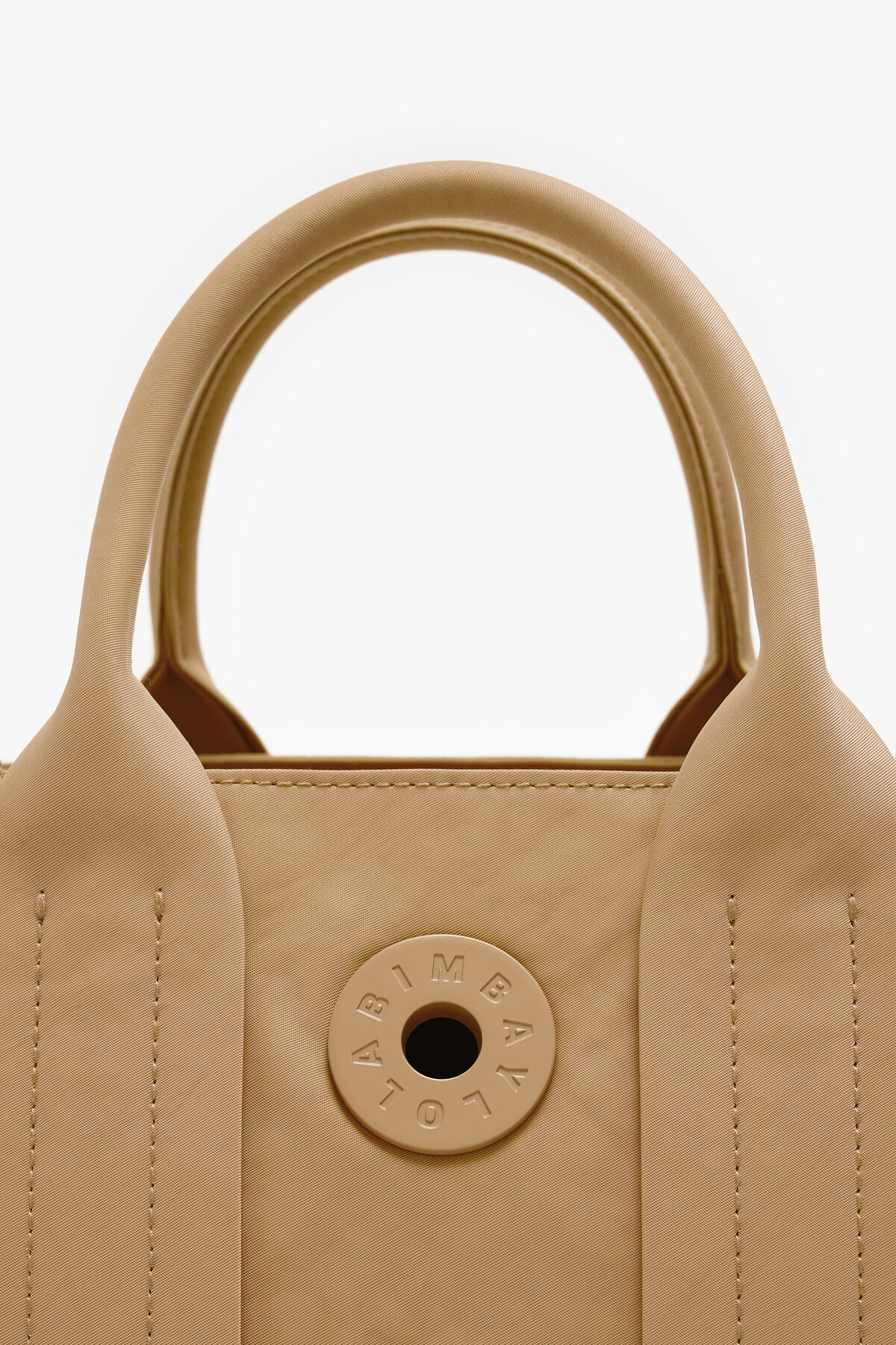 Bolso tote S nylon tostado