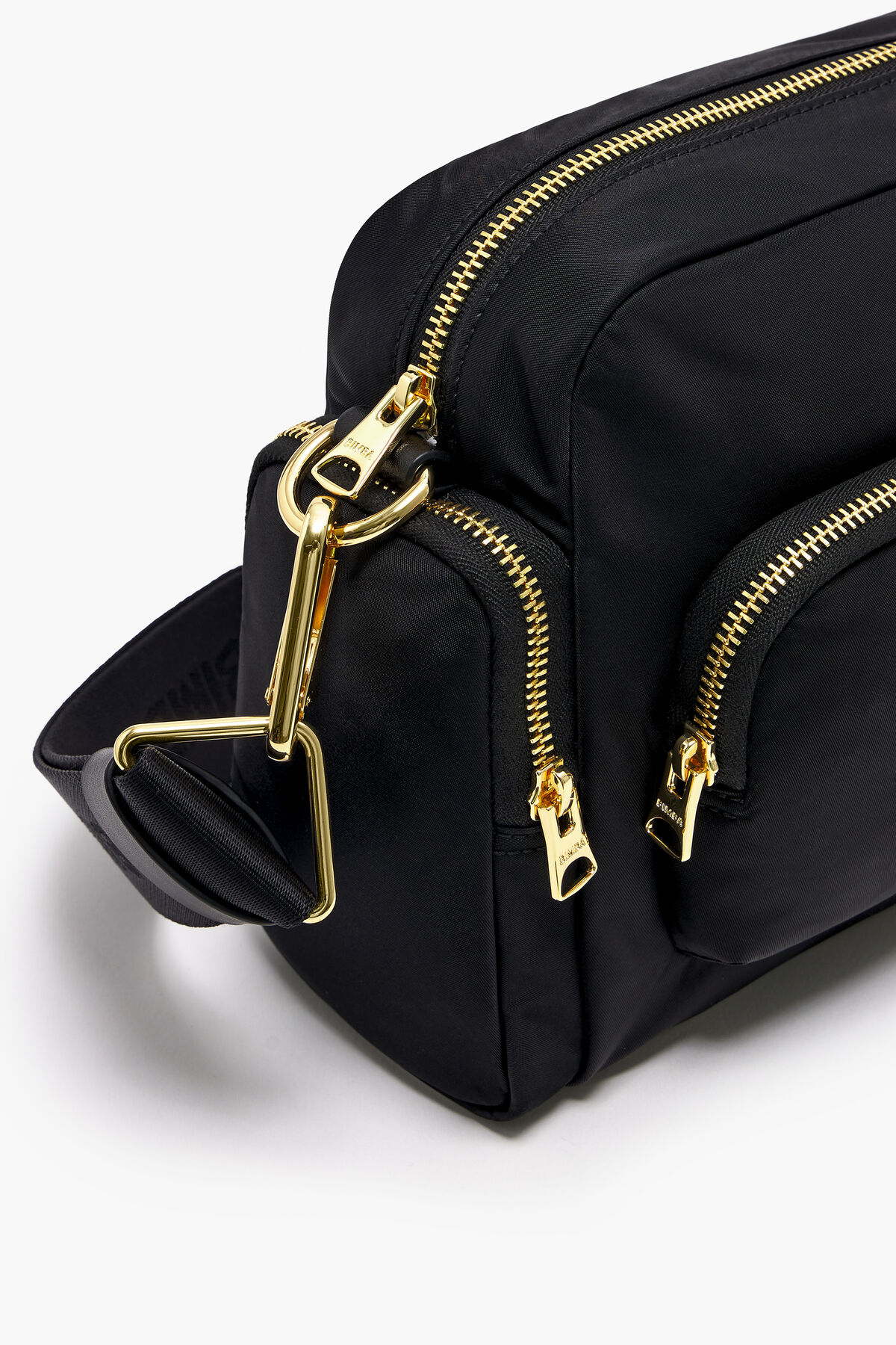 Bolso bandolera M nylon negro