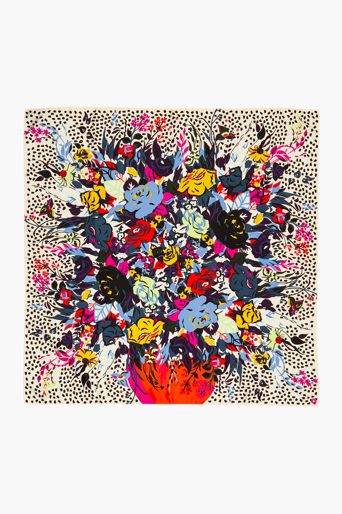 Pañuelo jarrón flores vainilla