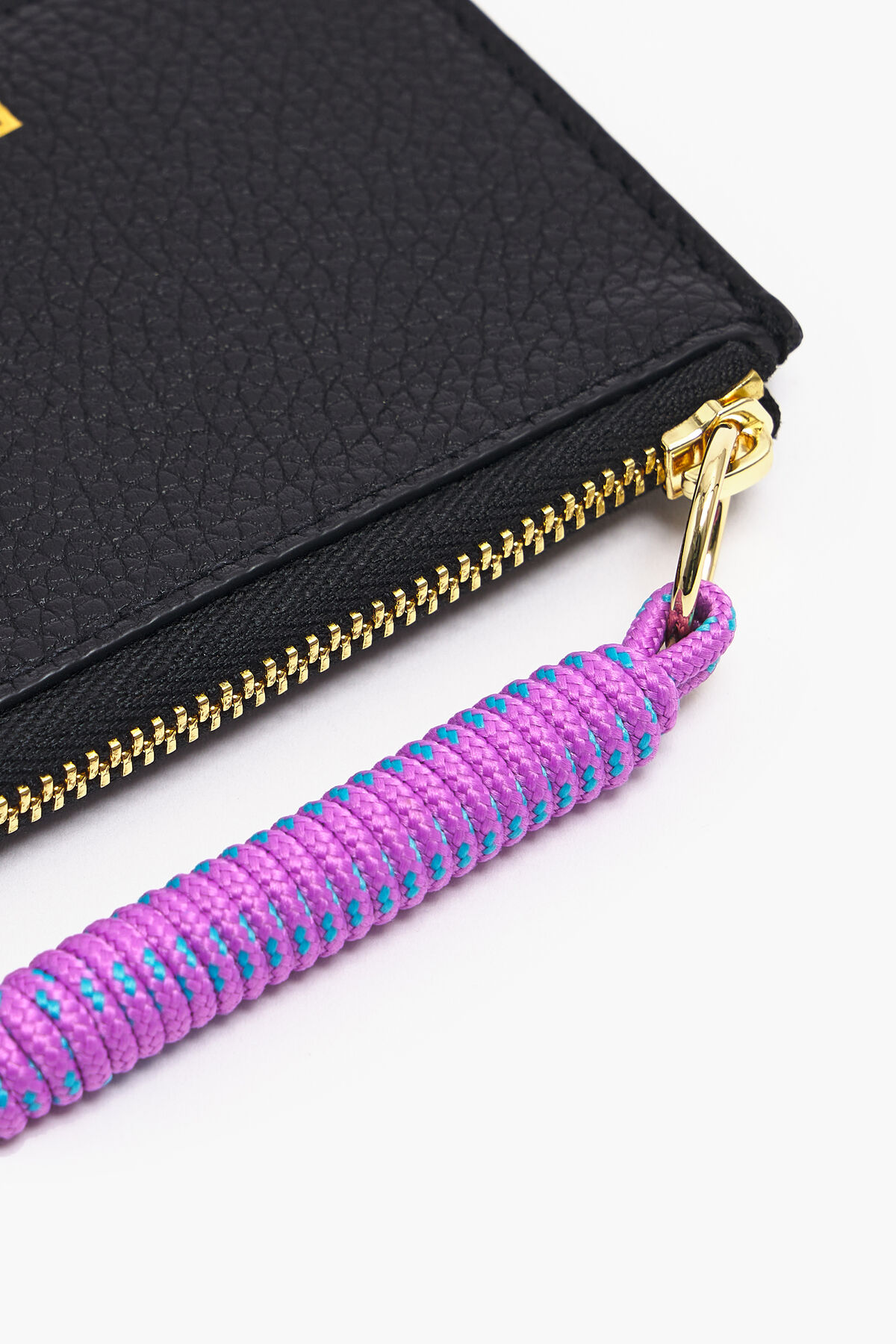 Monedero rectangular piel negro