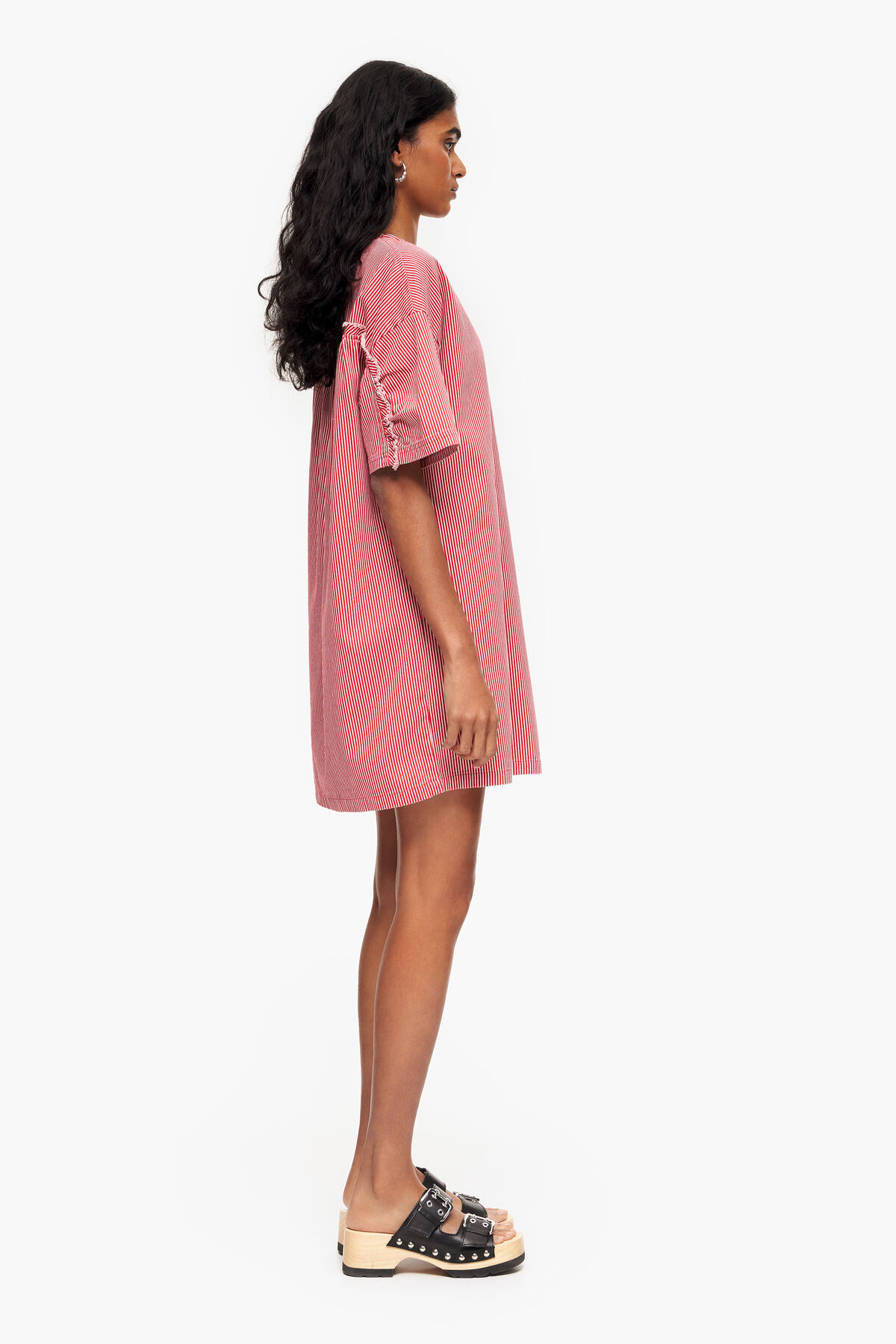 Vestido denim mini rojo