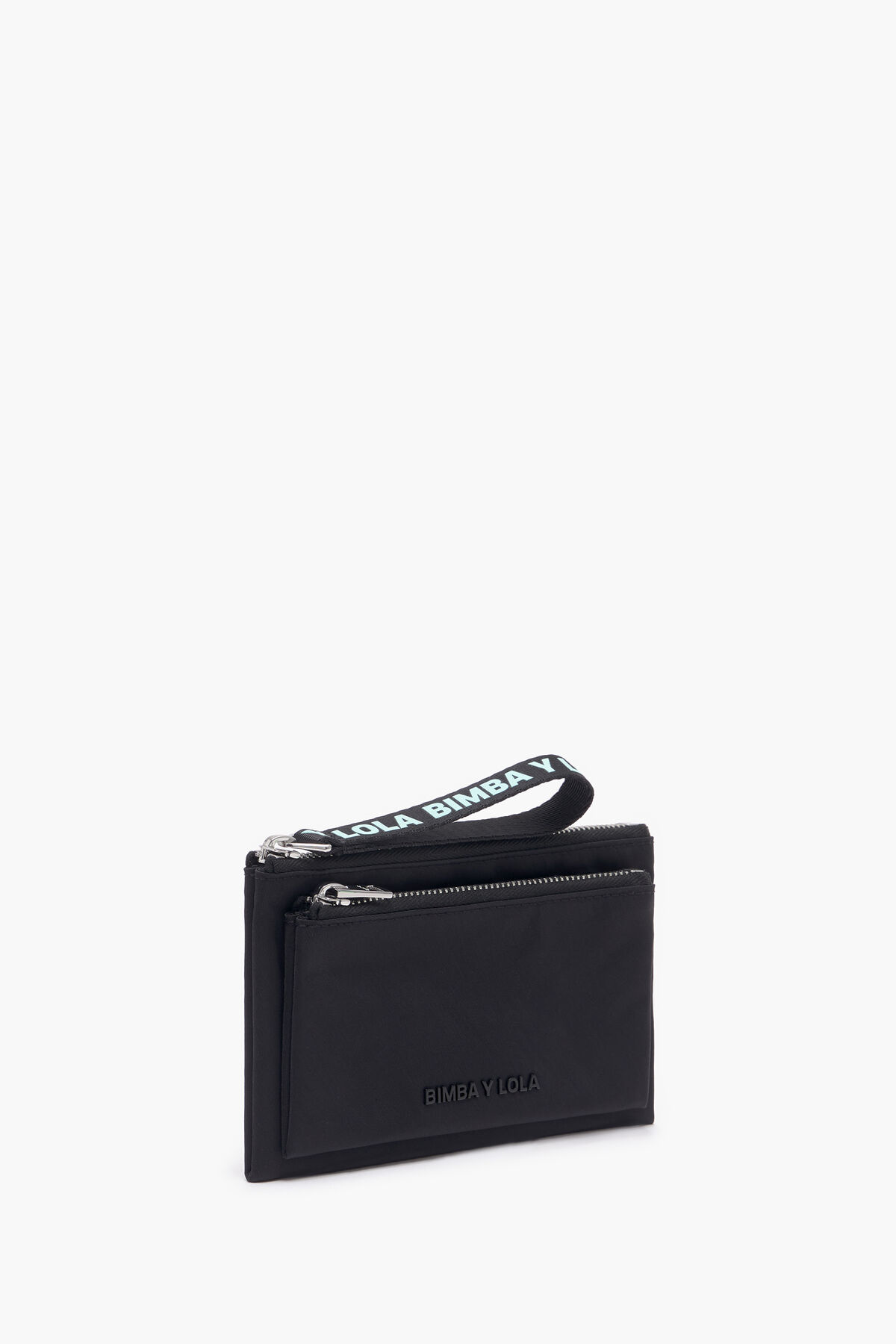 Cartera doble nylon negra