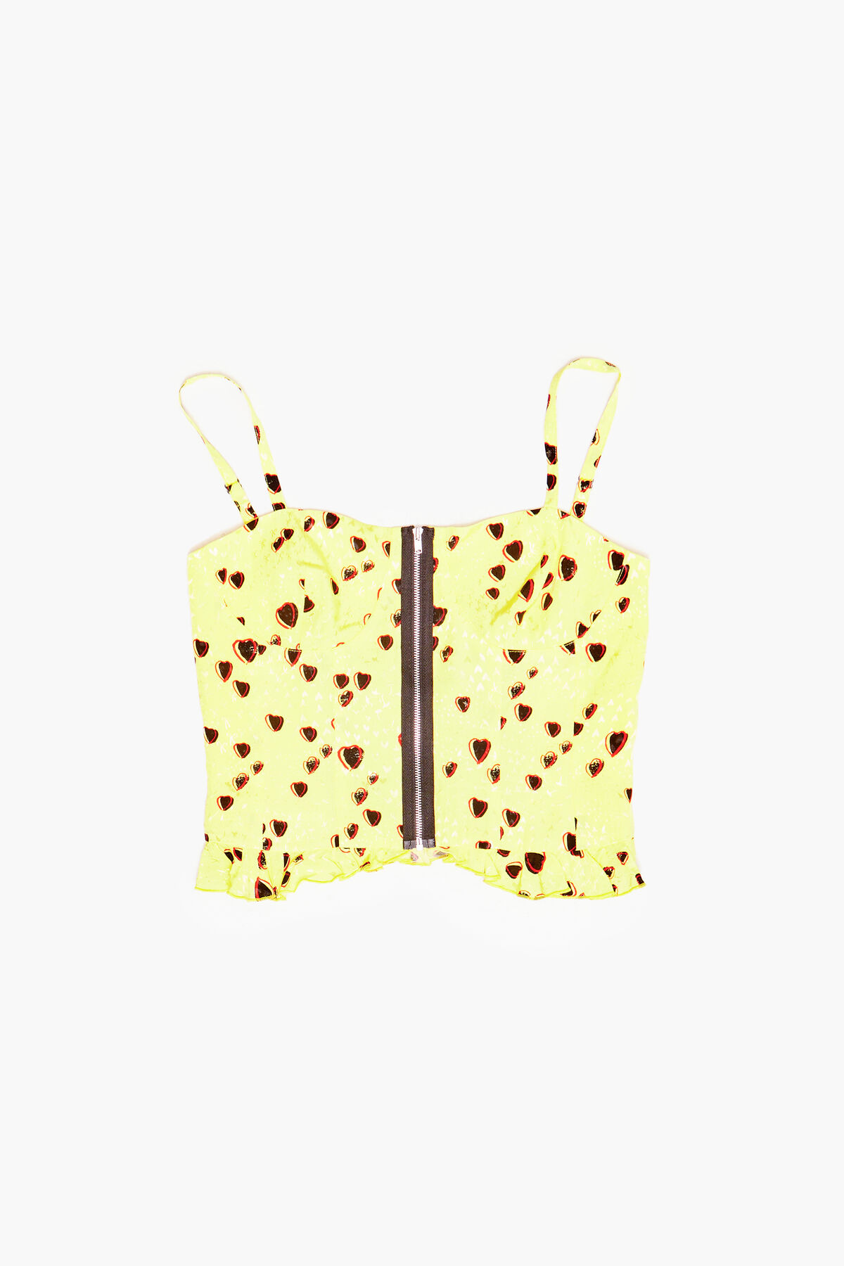 Top corset Small Hearts amarillo