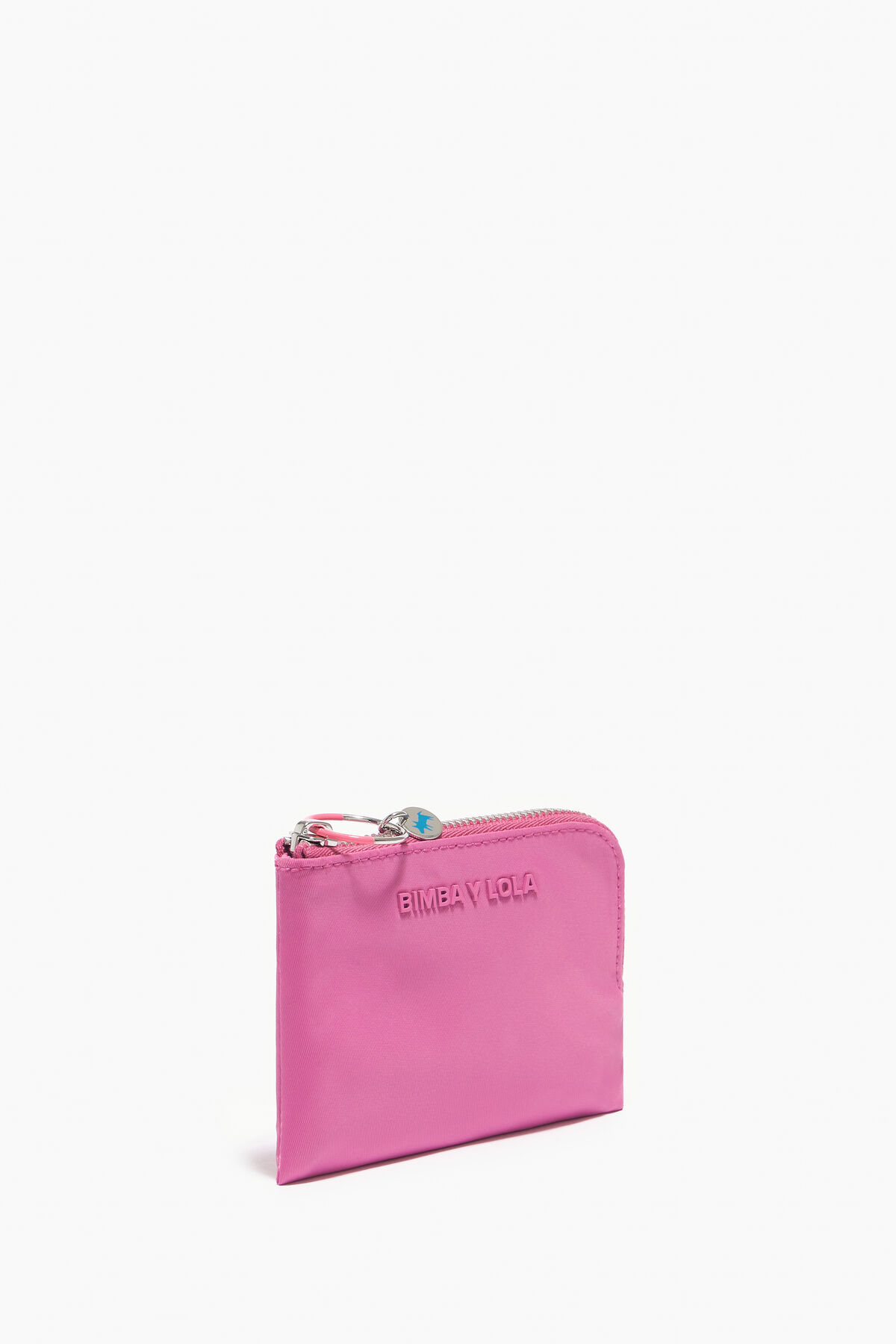 Monedero curvo nylon rosa