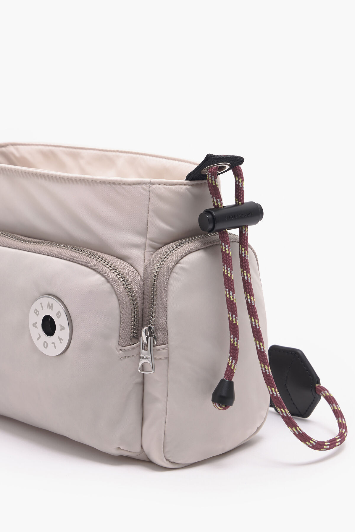 Bolso bandolera S nylon marfil