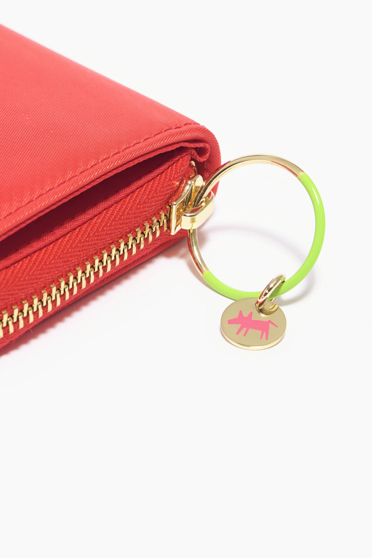 Cartera solapa nylon roja