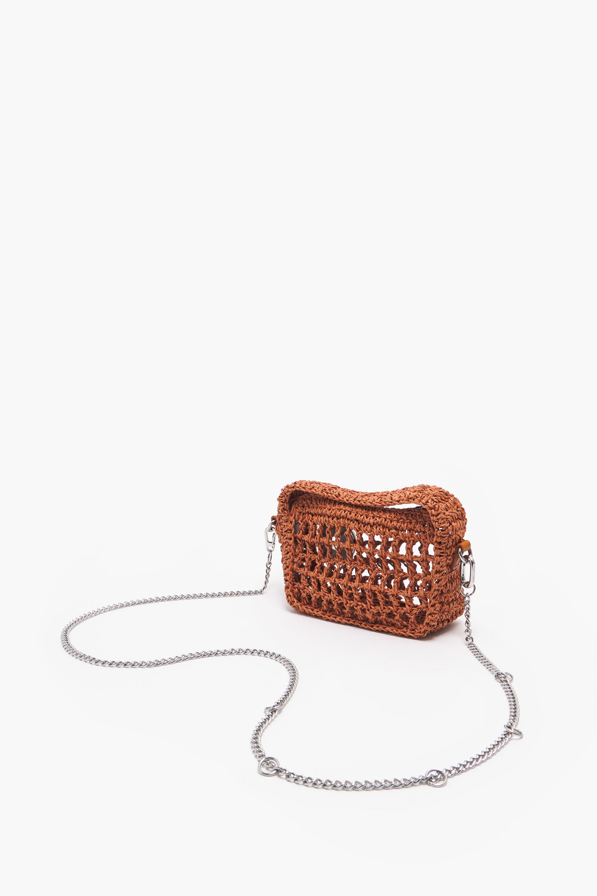 Bolso hobo XS rafia naranja