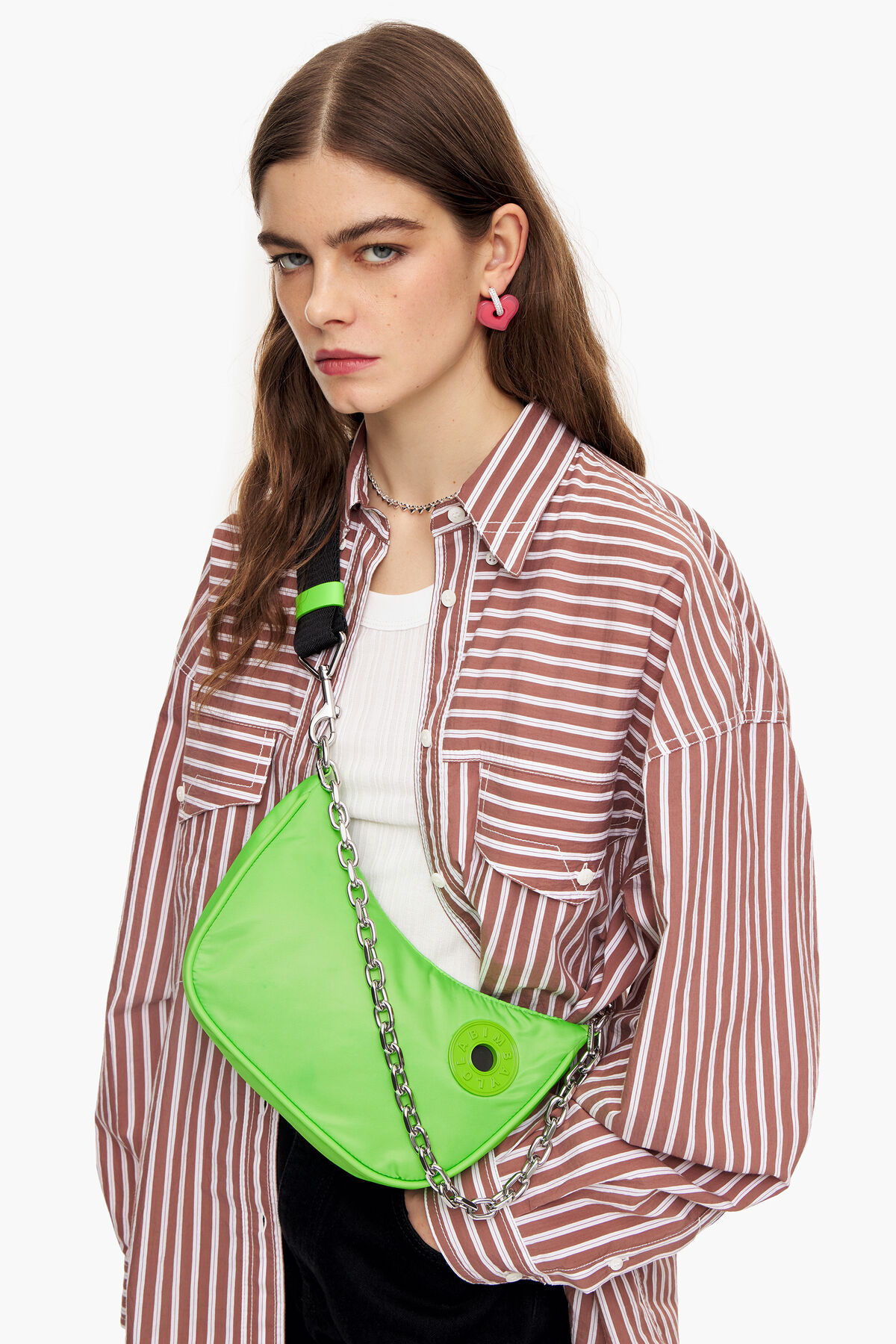 Bolso Moon S nylon verde neón