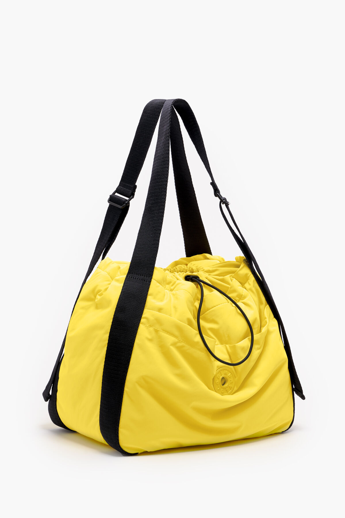 Bolso saca L nylon amarillo