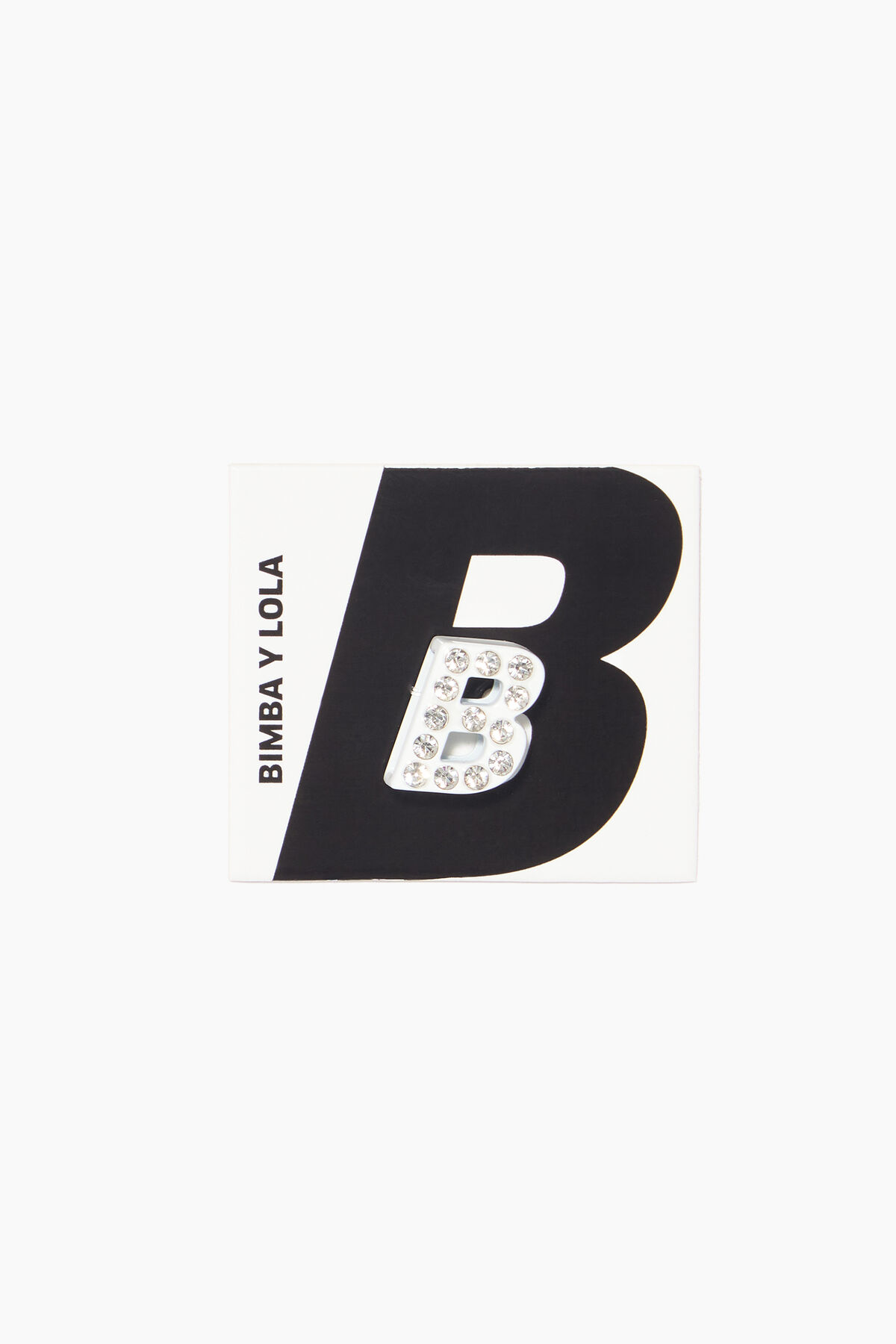 Charm letra B metal blanco