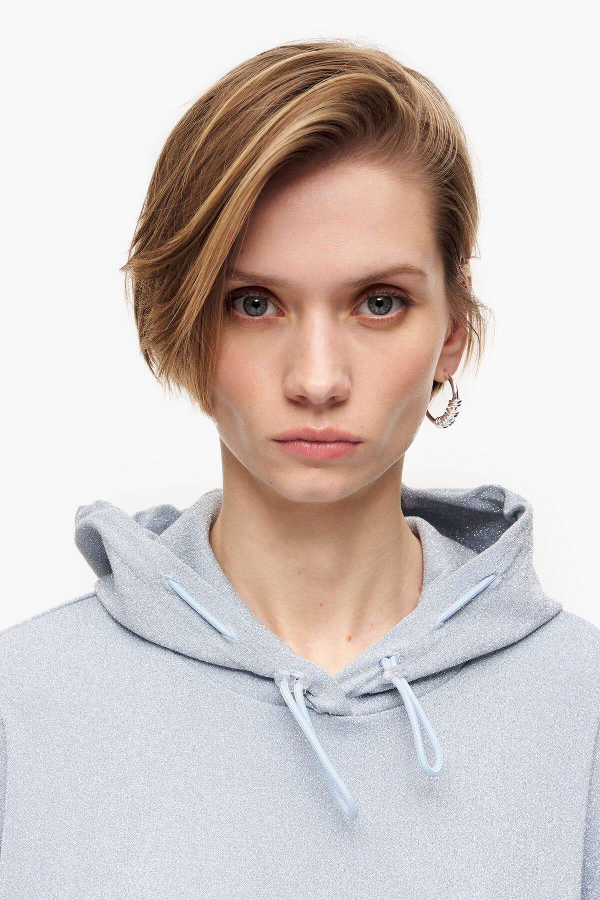 Sudadera lurex azul claro