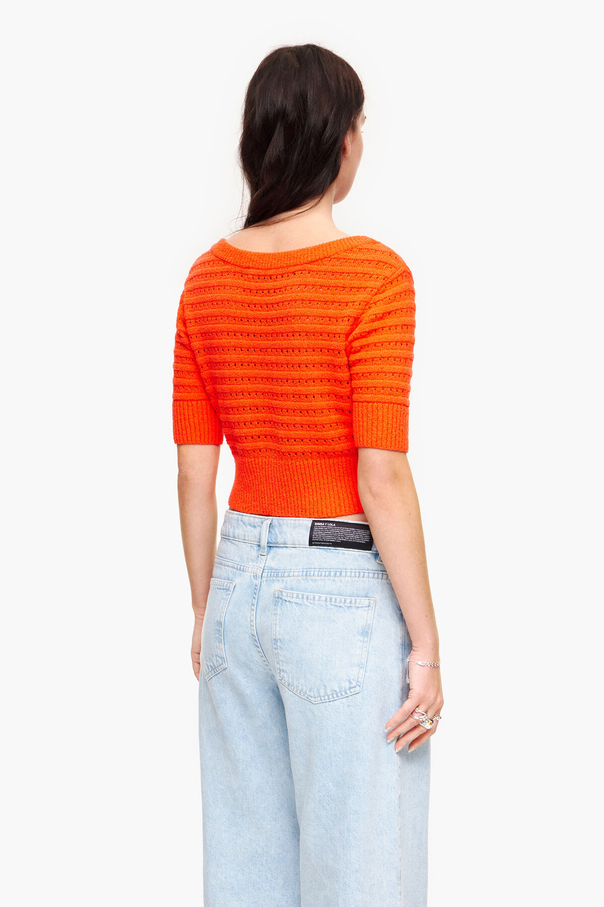 Cárdigan corta coral