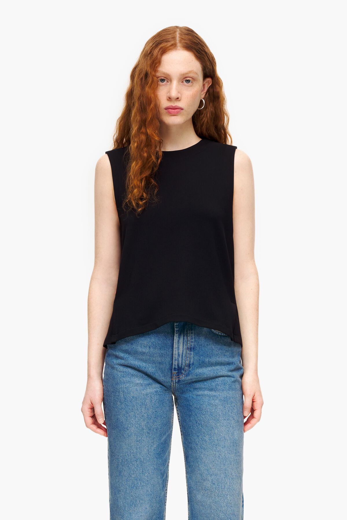 Camiseta punto roma negra