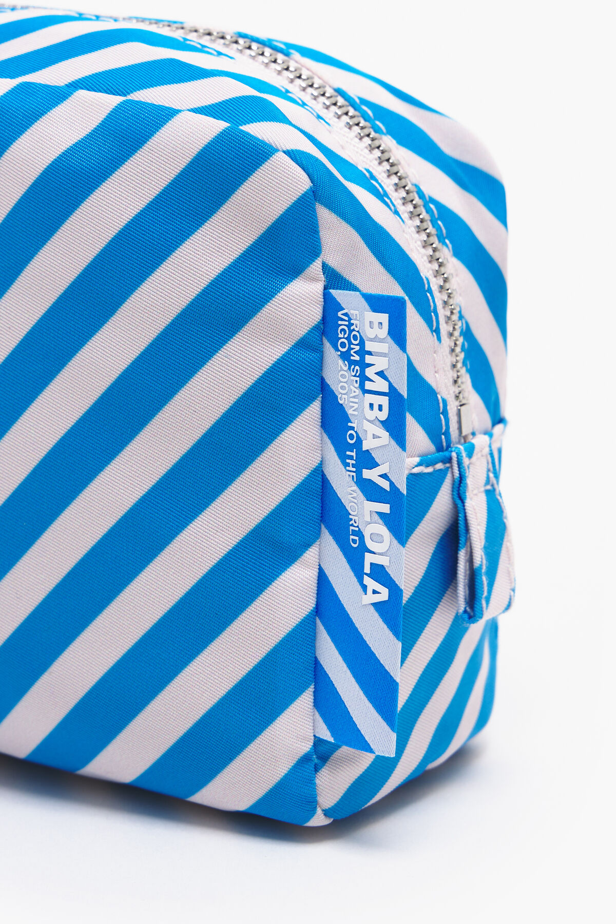 Neceser rectangular M rayas azul